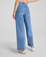 SPANXshape™ Authentic 360 Cropped Wide Leg Jeans with Patch Pockets | Elysian