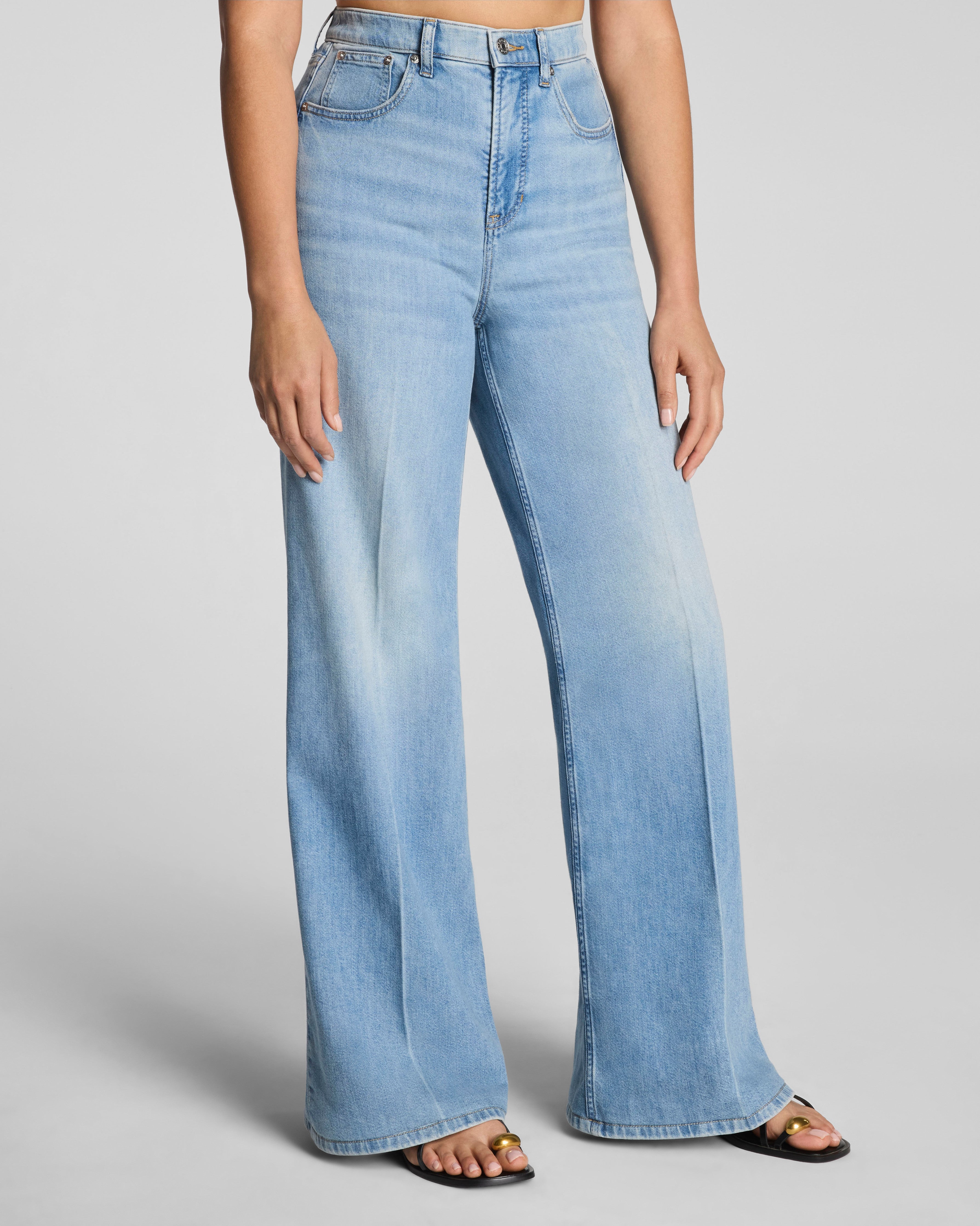 SPANXsupersmooth™ Authentic 360 Lightweight Super Wide Leg Jeans | Seaside Blue