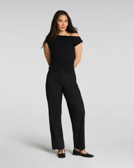 SPANXsupersmooth™ Stretch Twill Utility Barrel Leg Pant with Patch Pockets | Classic Black