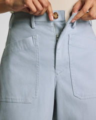 SPANXsupersmooth™ Stretch Twill Utility Barrel Leg Pant with Patch Pockets | Himalayan Cloud