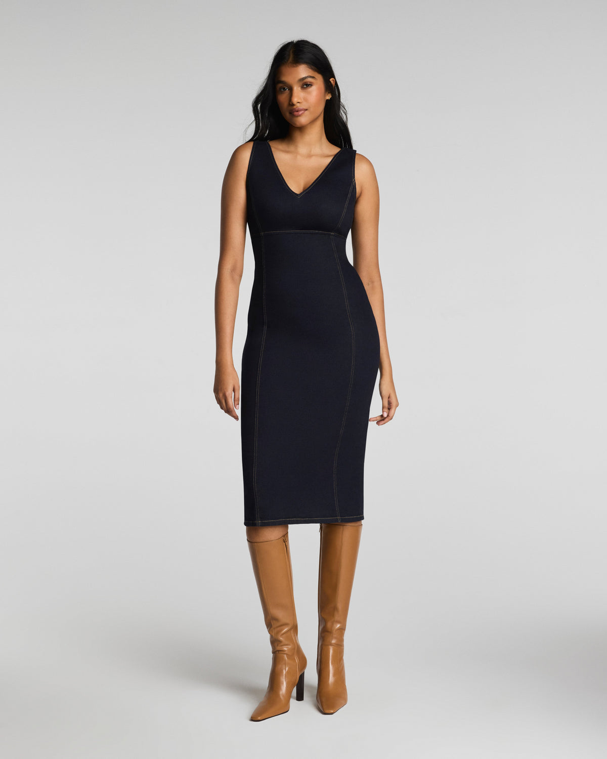 SPANX® Denim Midi Dress | Rinse