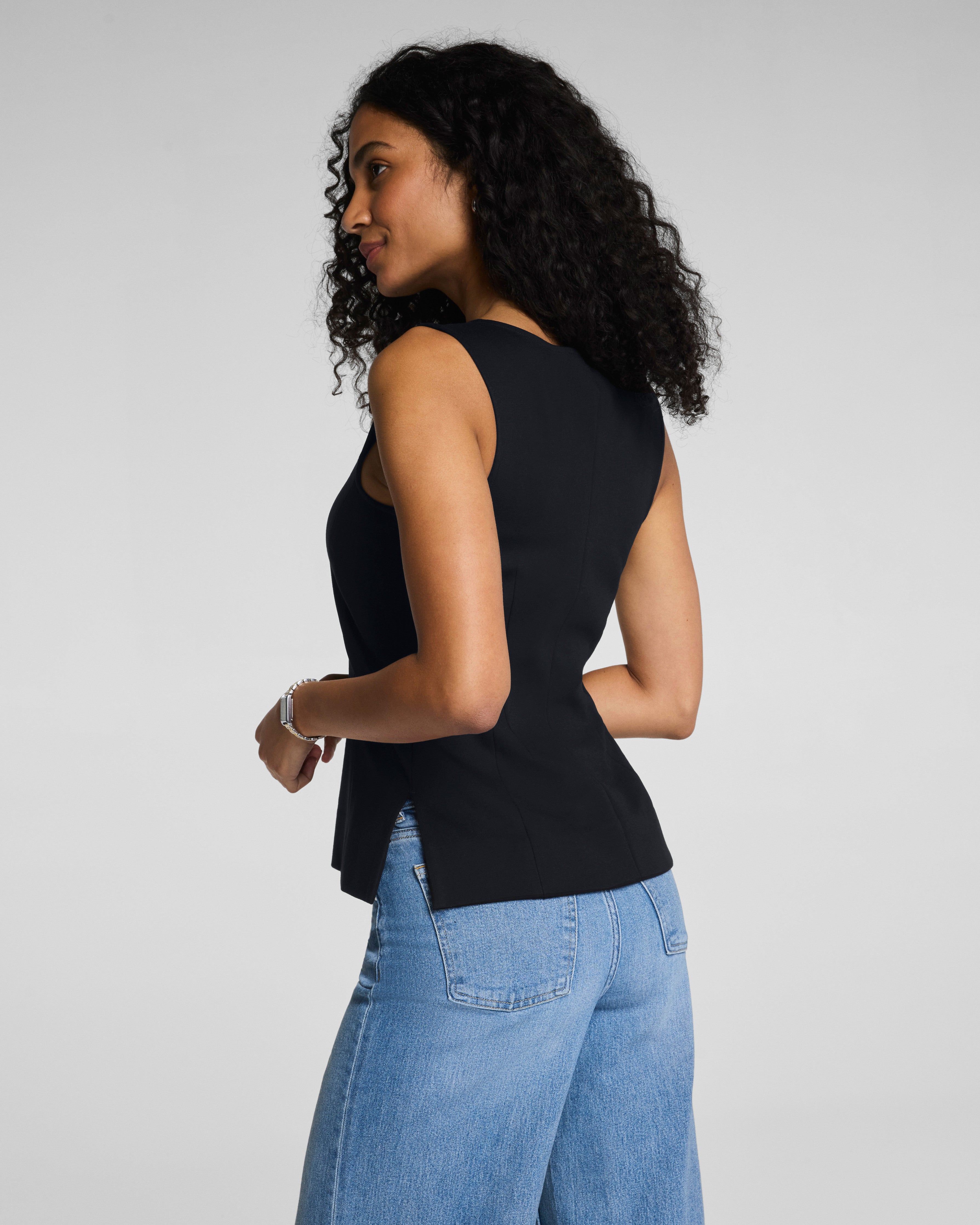SPANX® Ponte V-Neck Tank | Classic Black