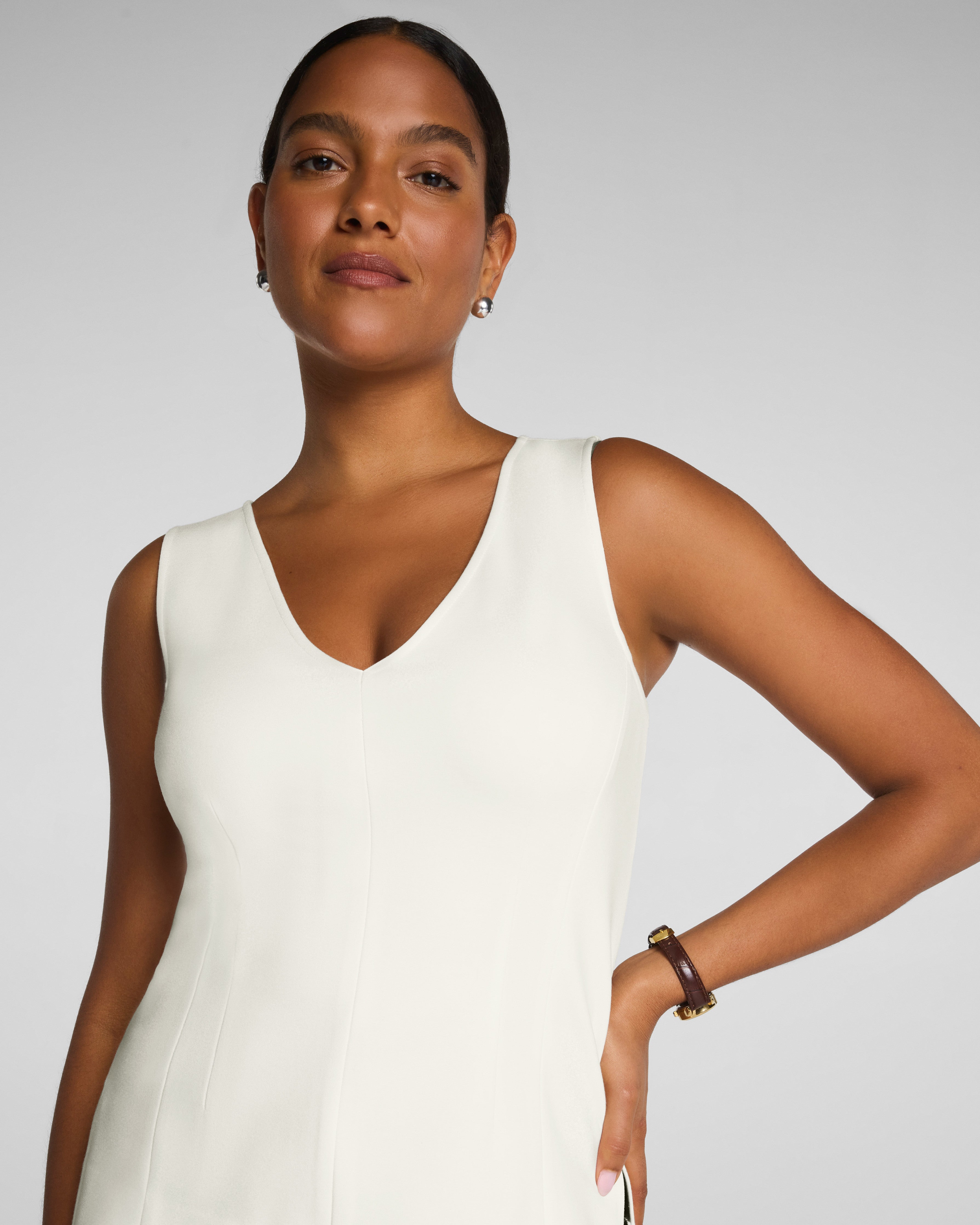 SPANX® Ponte V-Neck Tank | Ivory
