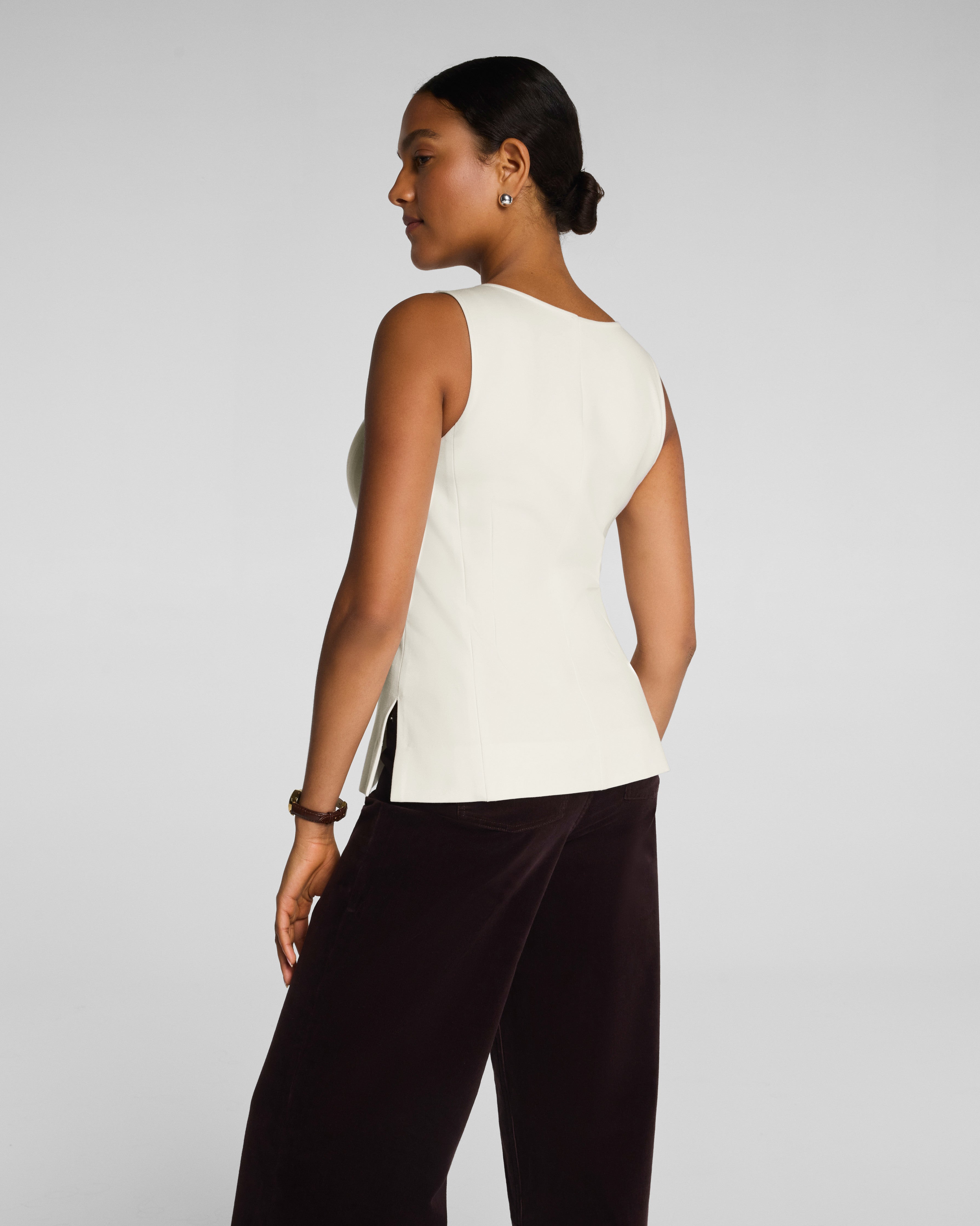 SPANX® Ponte V-Neck Tank | Ivory