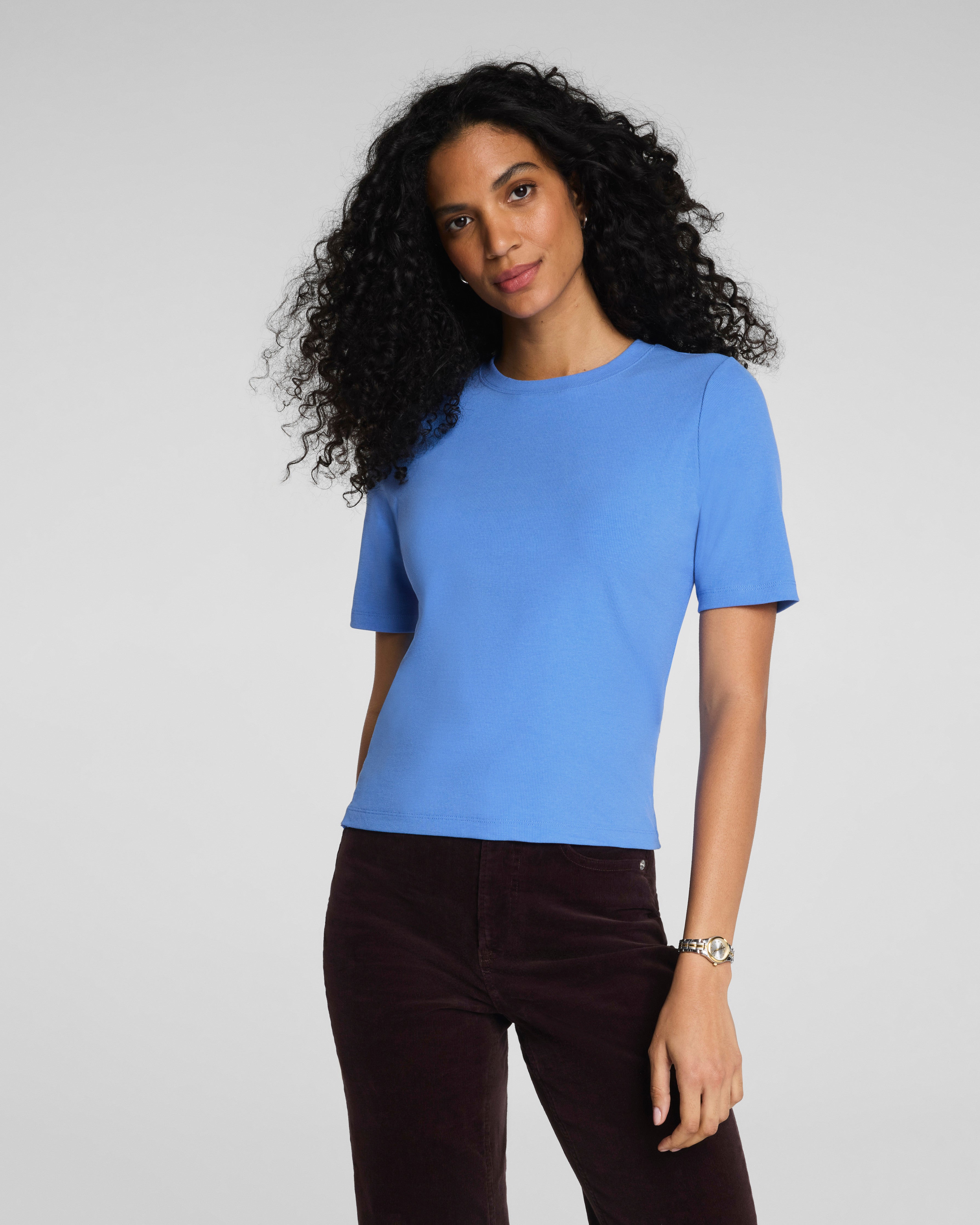 SPANX® Ribbed Knit Crewneck Tee