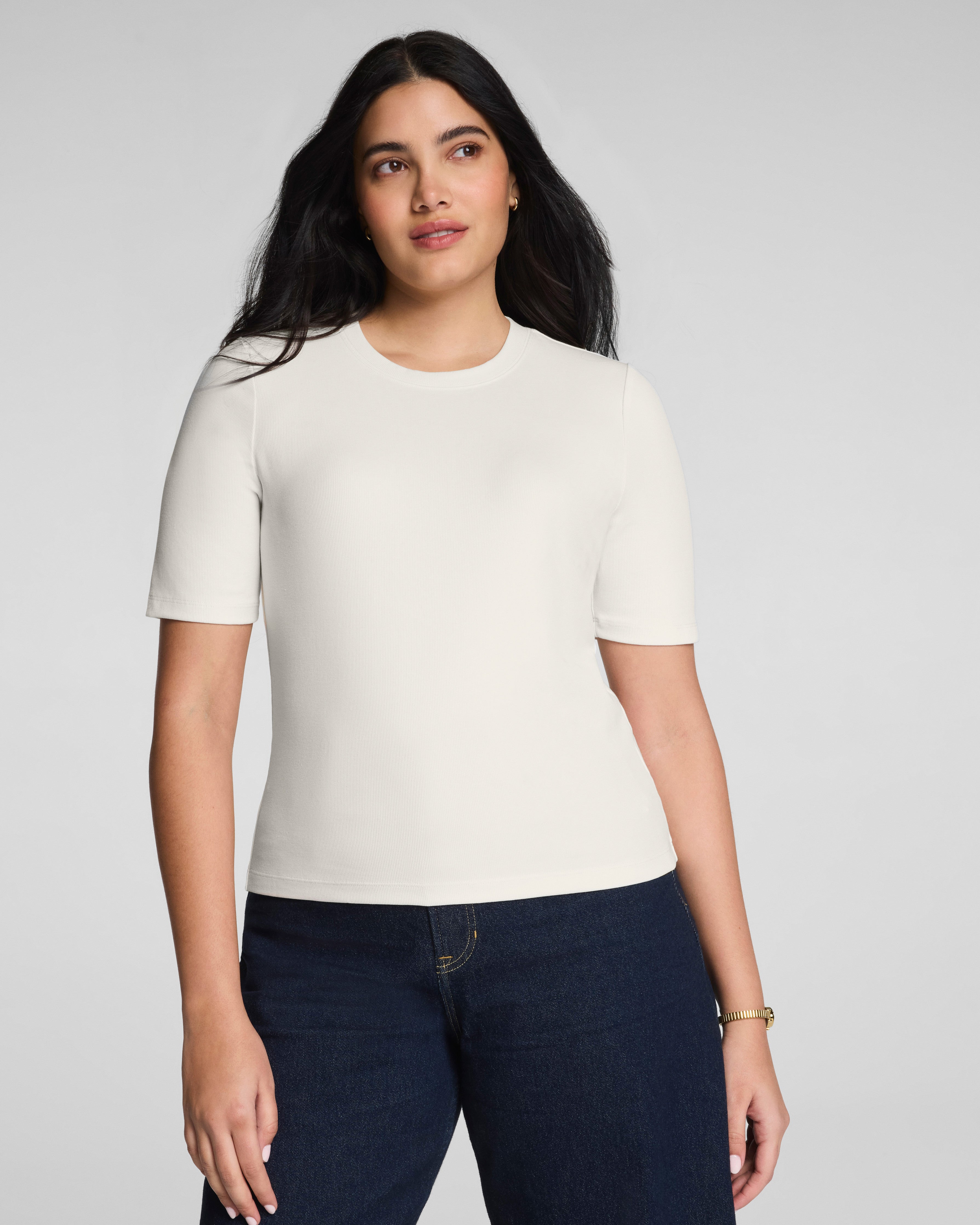 SPANX® Ribbed Knit Crewneck Tee
