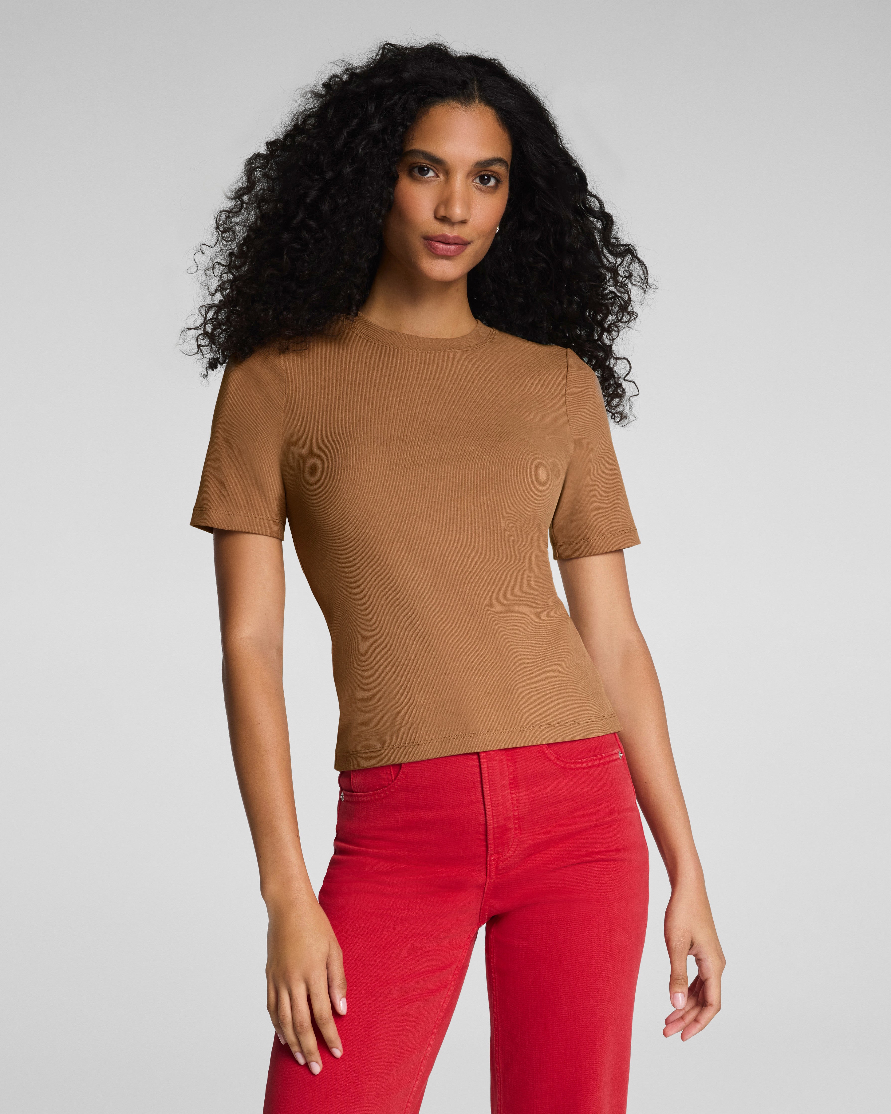 SPANX® Ribbed Knit Crewneck Tee