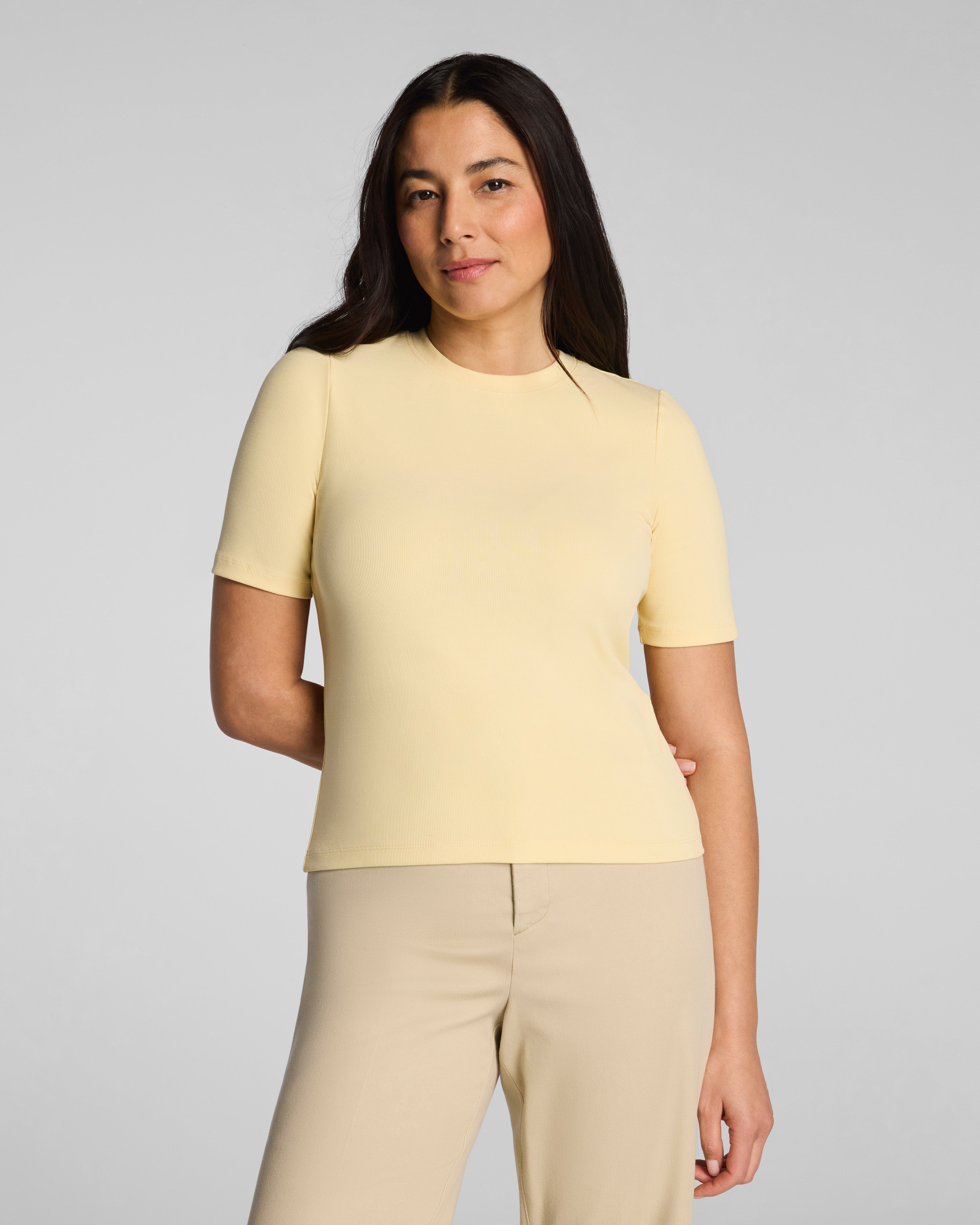 SPANX® Ribbed Knit Crewneck Tee