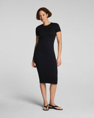 SPANXsmooth™ Jersey Crewneck Short Sleeve Midi Dress