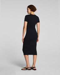 SPANXsmooth™ Jersey Crewneck Short Sleeve Midi Dress | Classic Black