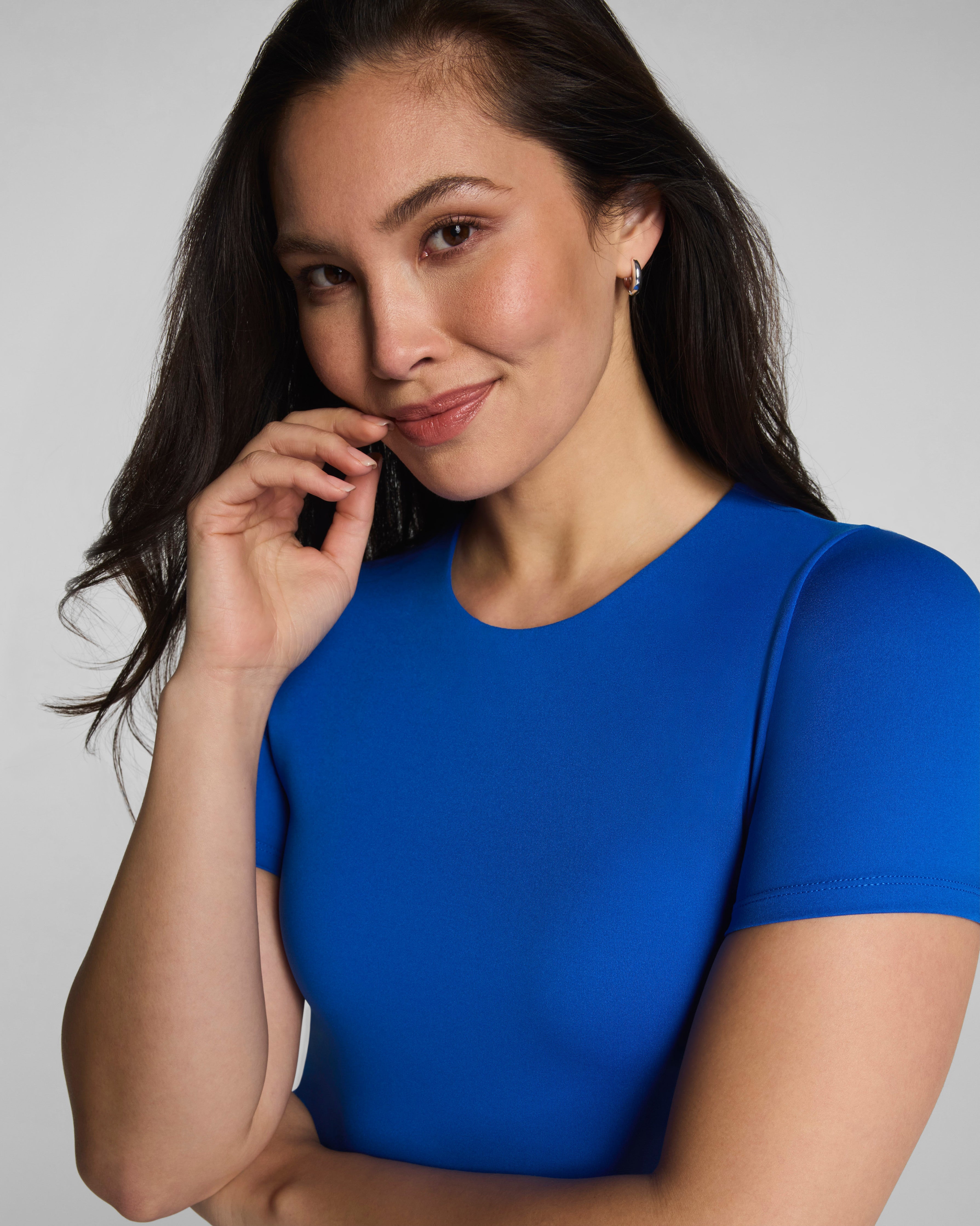 SPANXsmooth™ Jersey Crewneck Short Sleeve Midi Dress | Current