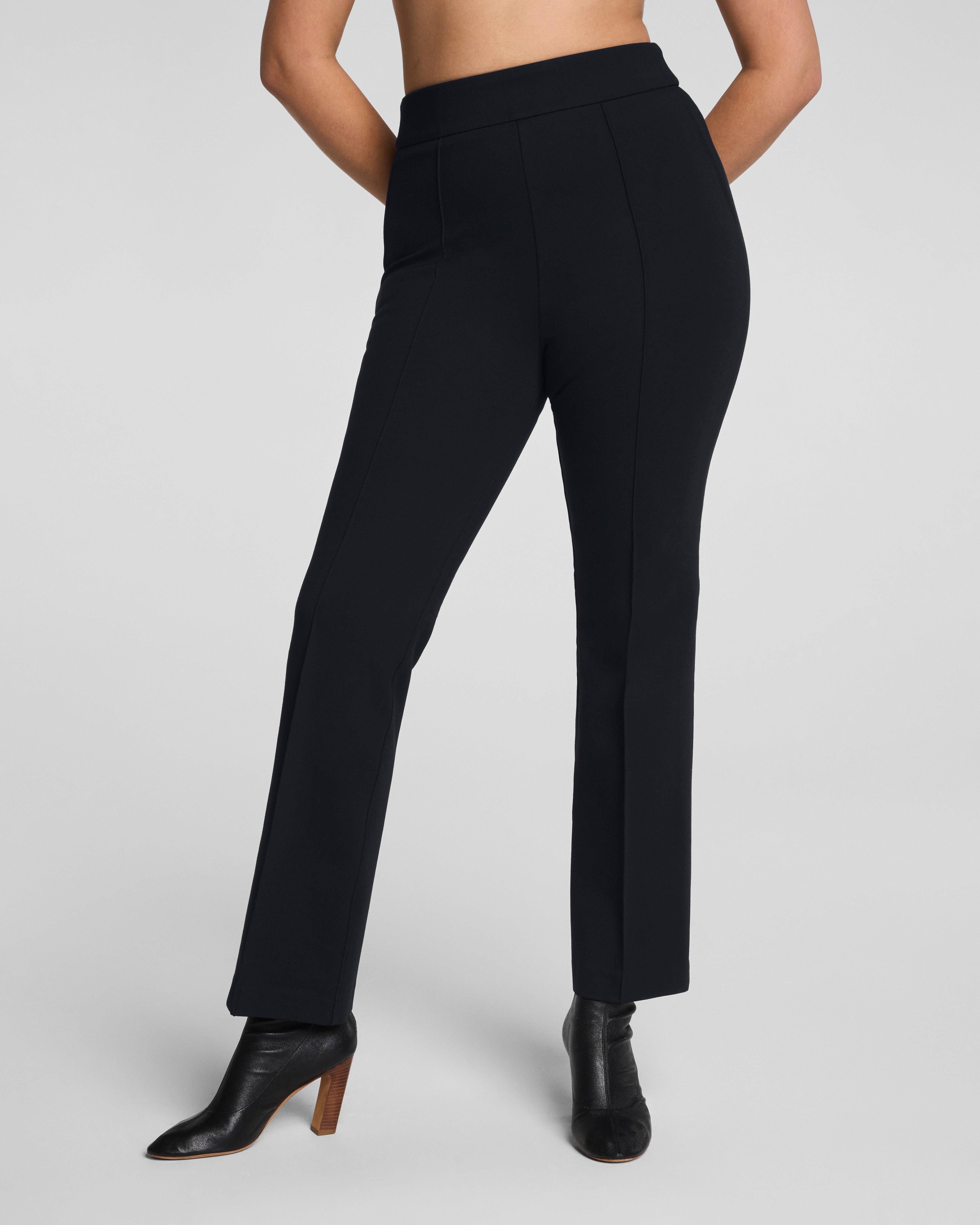 SPANXsupersmooth™ PerfectFit Ponte Kick Flare Pant with Pintuck | Classic Black