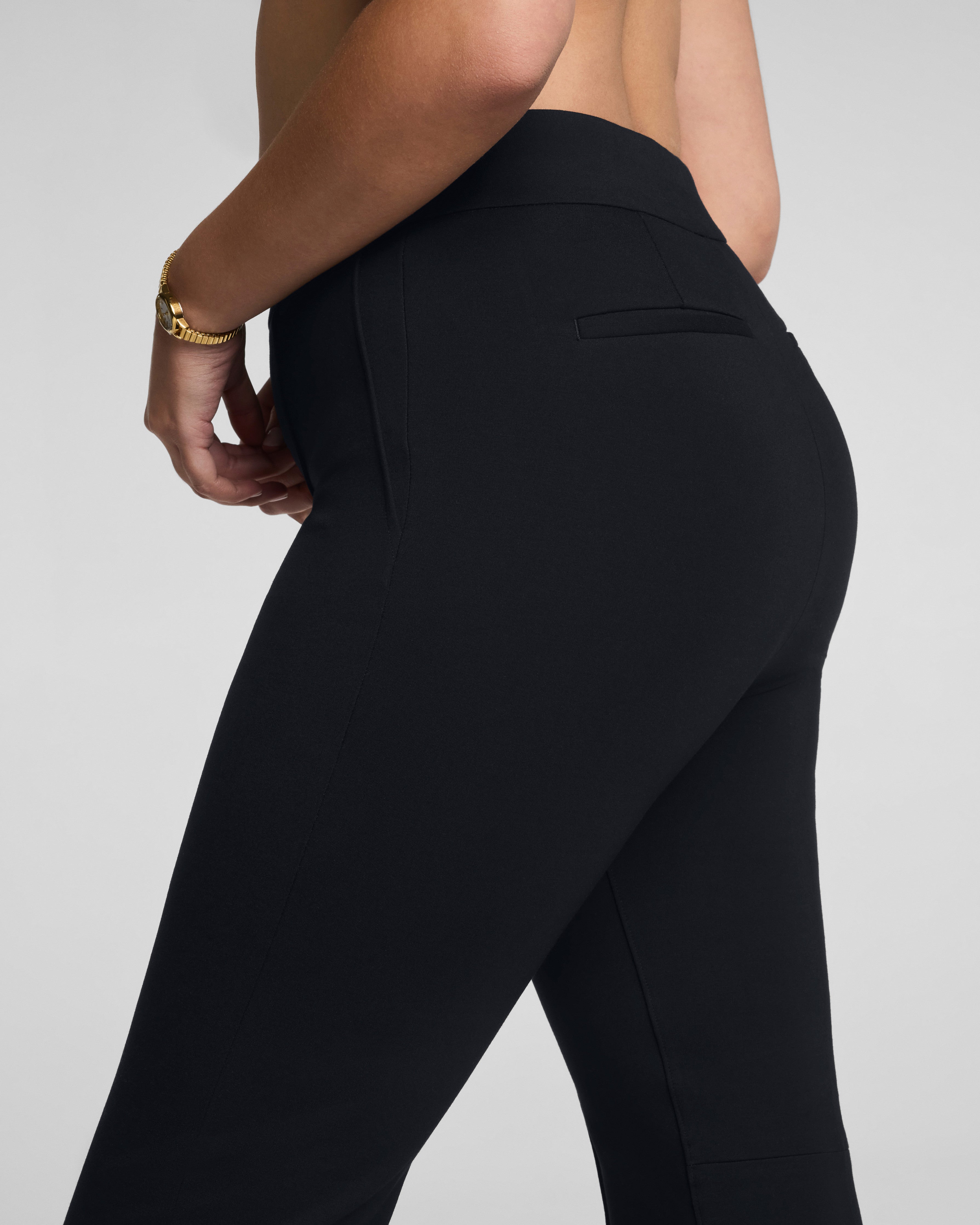 SPANXsupersmooth™ PerfectFit Ponte Kick Flare Pant with Pintuck | Classic Black