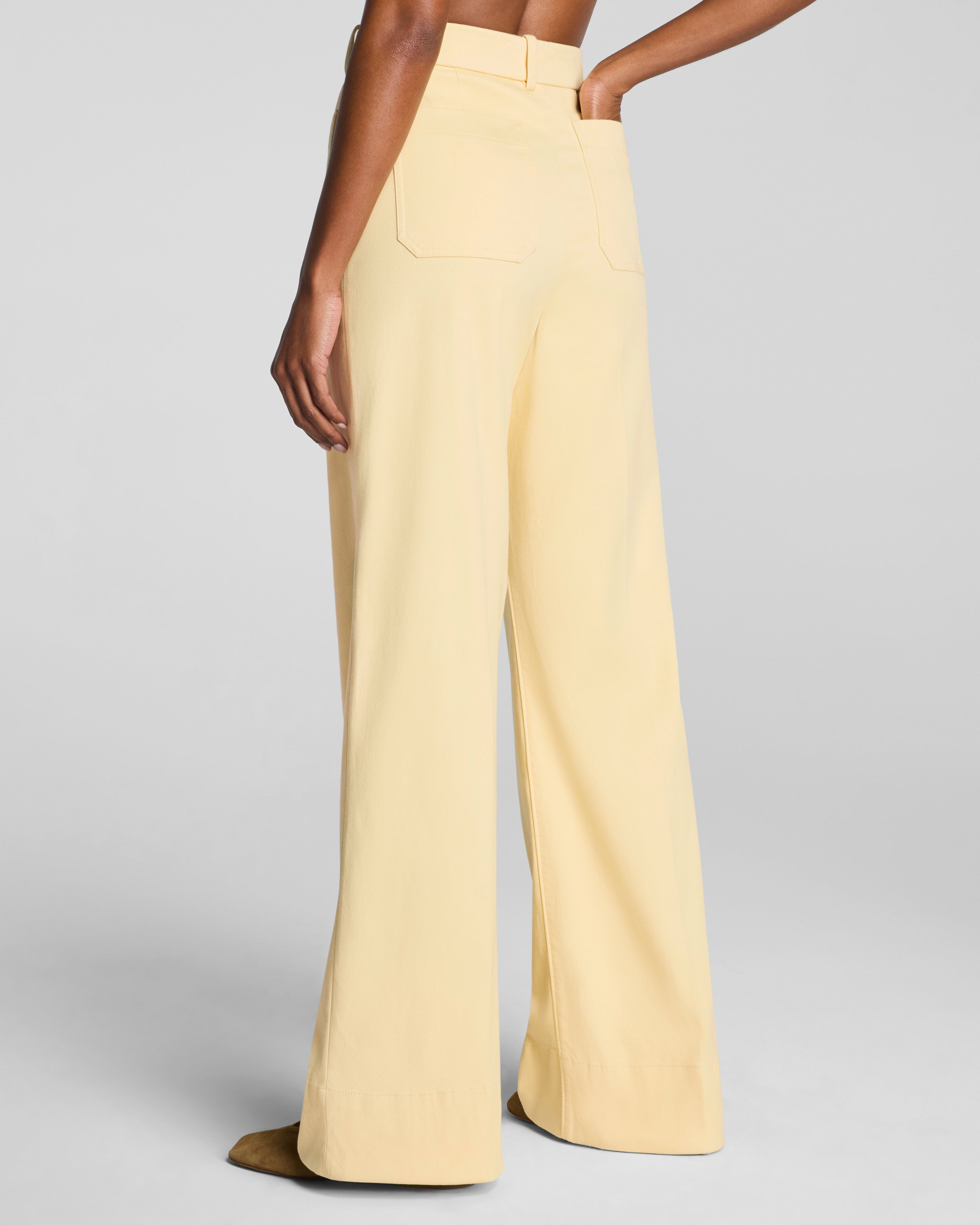 SPANXsupersmooth™ Stretch Twill Wide Leg Pant with Patch Pockets | Sunbeam