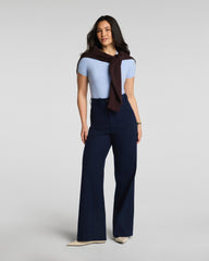 SPANXsupersmooth™ Stretch Twill Wide Leg Pant with Patch Pockets | Timeless Navy