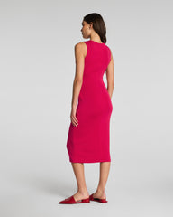 SPANX AirEssentials® Draped Tank Midi Dress | Fuchsia