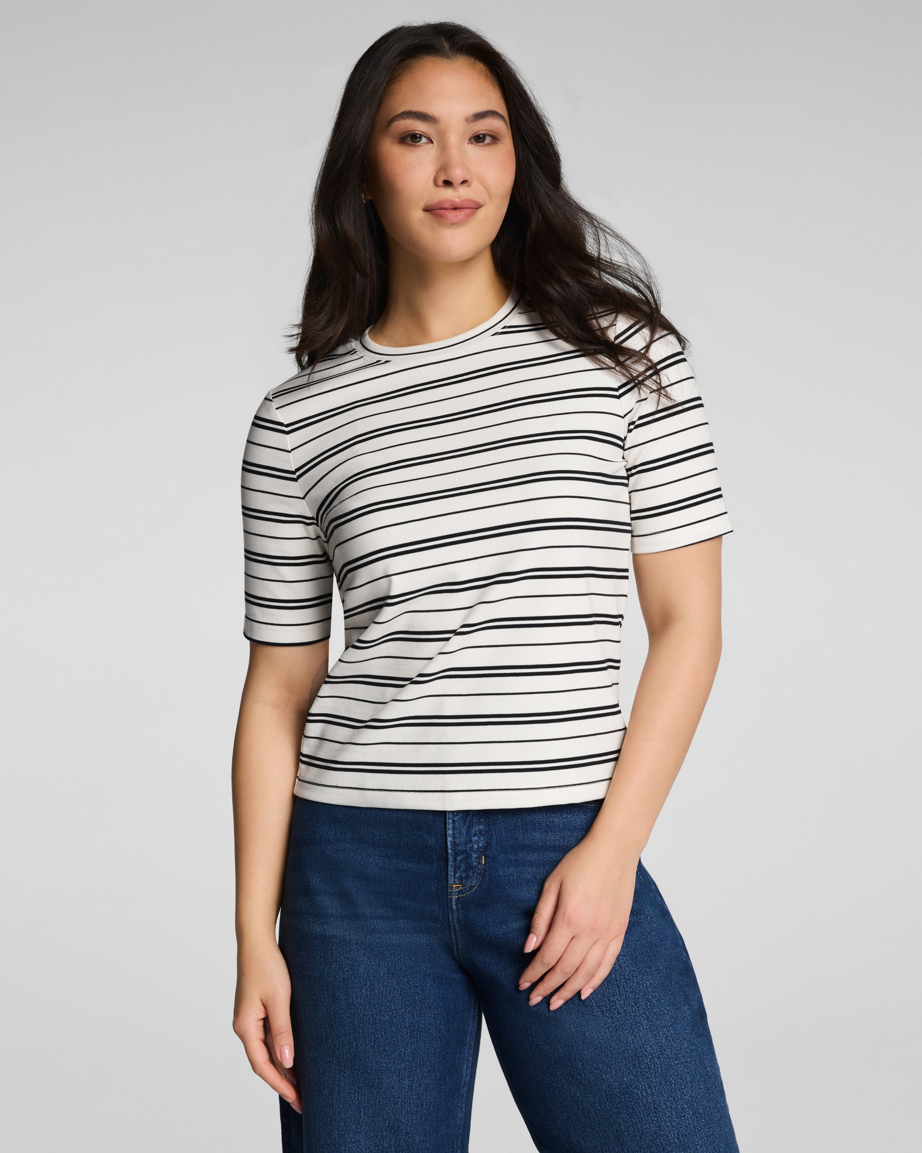 SPANX® Ribbed Knit Crewneck Tee