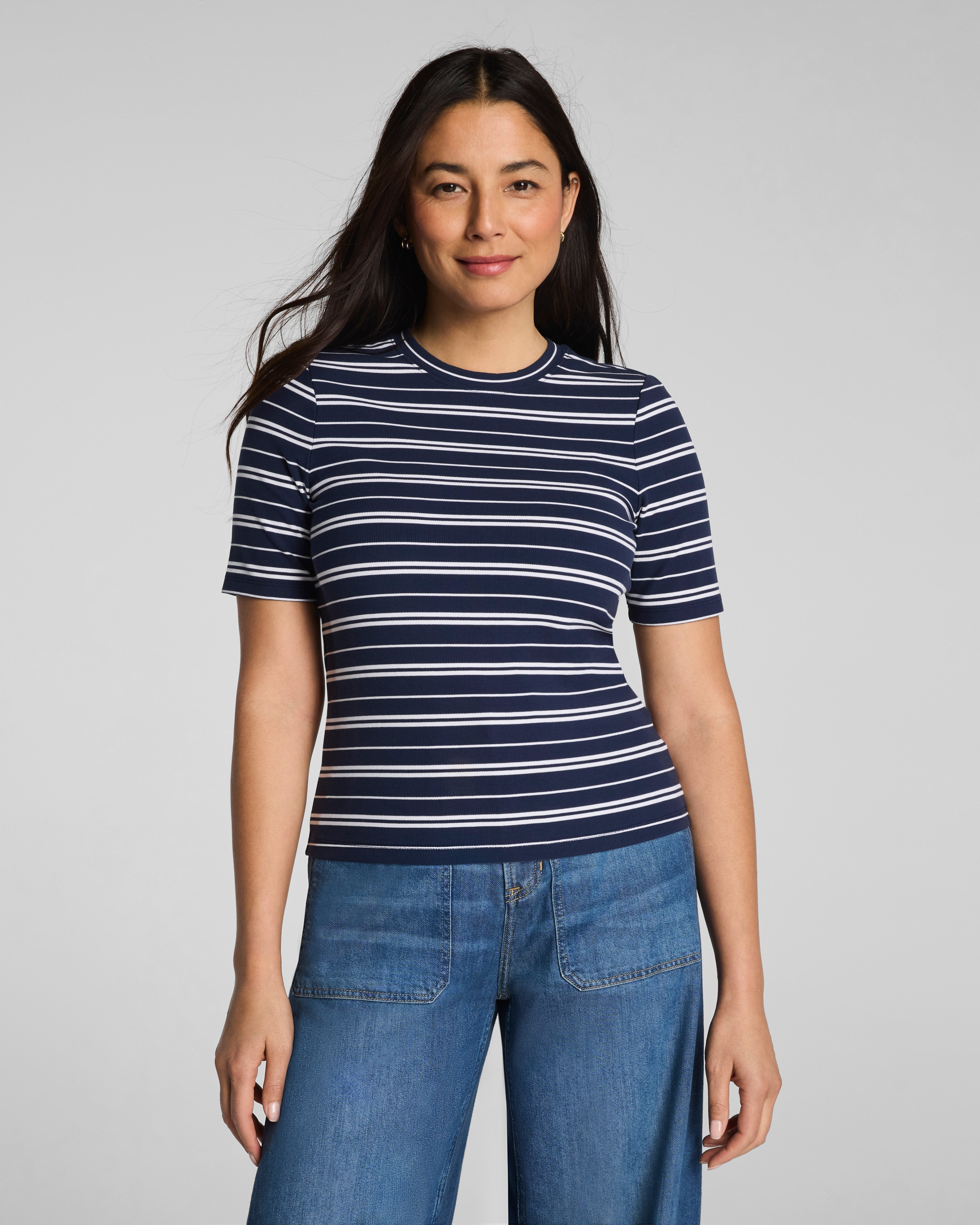 SPANX® Ribbed Knit Crewneck Tee