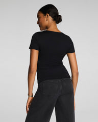 SPANXsmooth™ Jersey V-Neck Tee | Classic Black