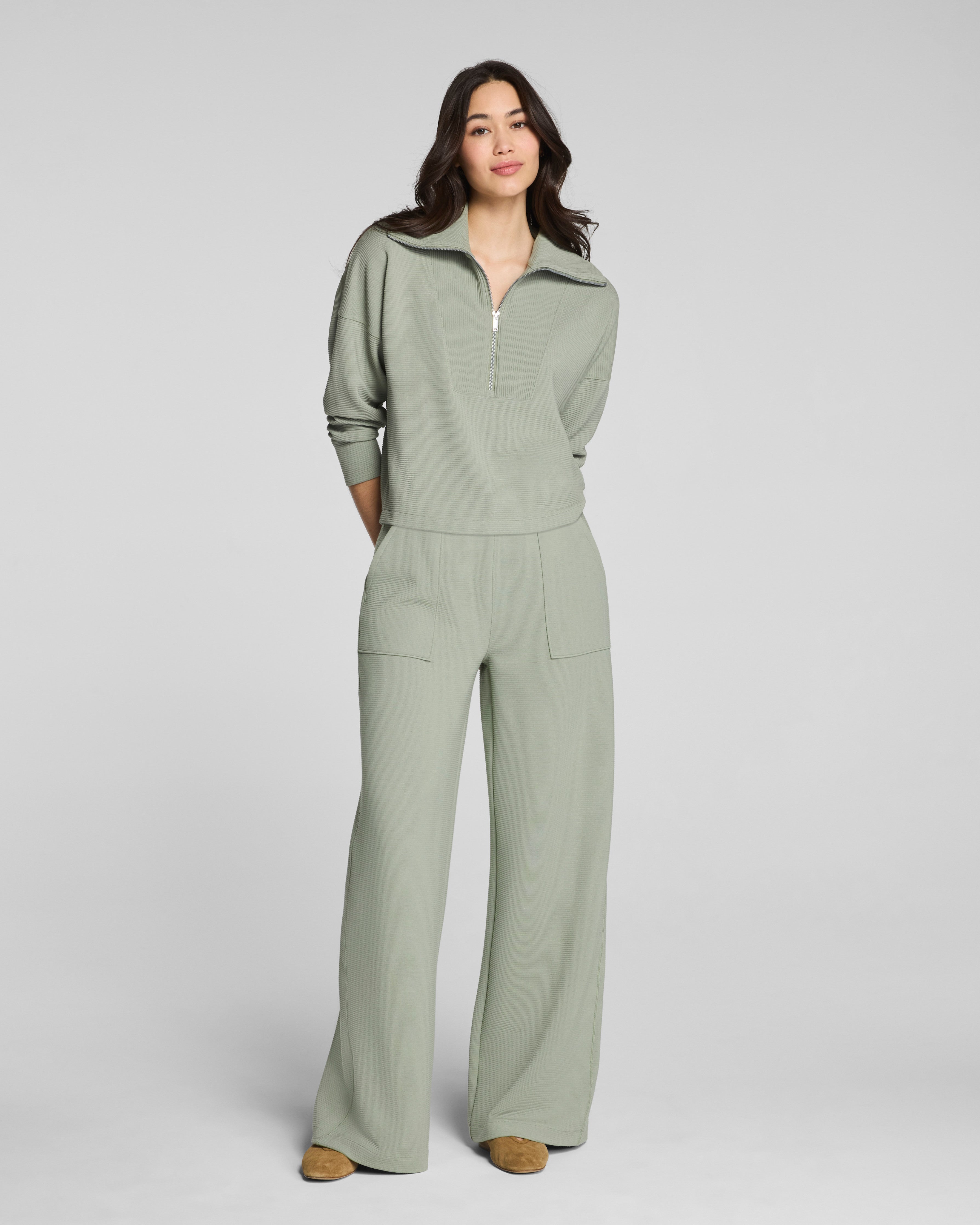 SPANX AirEssentials® French Rib Wide Leg Pant