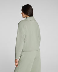 SPANX AirEssentials® French Rib Half Zip | Sage Brush
