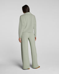 SPANX AirEssentials® French Rib Half Zip | Sage Brush