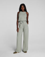 SPANX AirEssentials® French Rib Sleeveless Jumpsuit | Sage Brush
