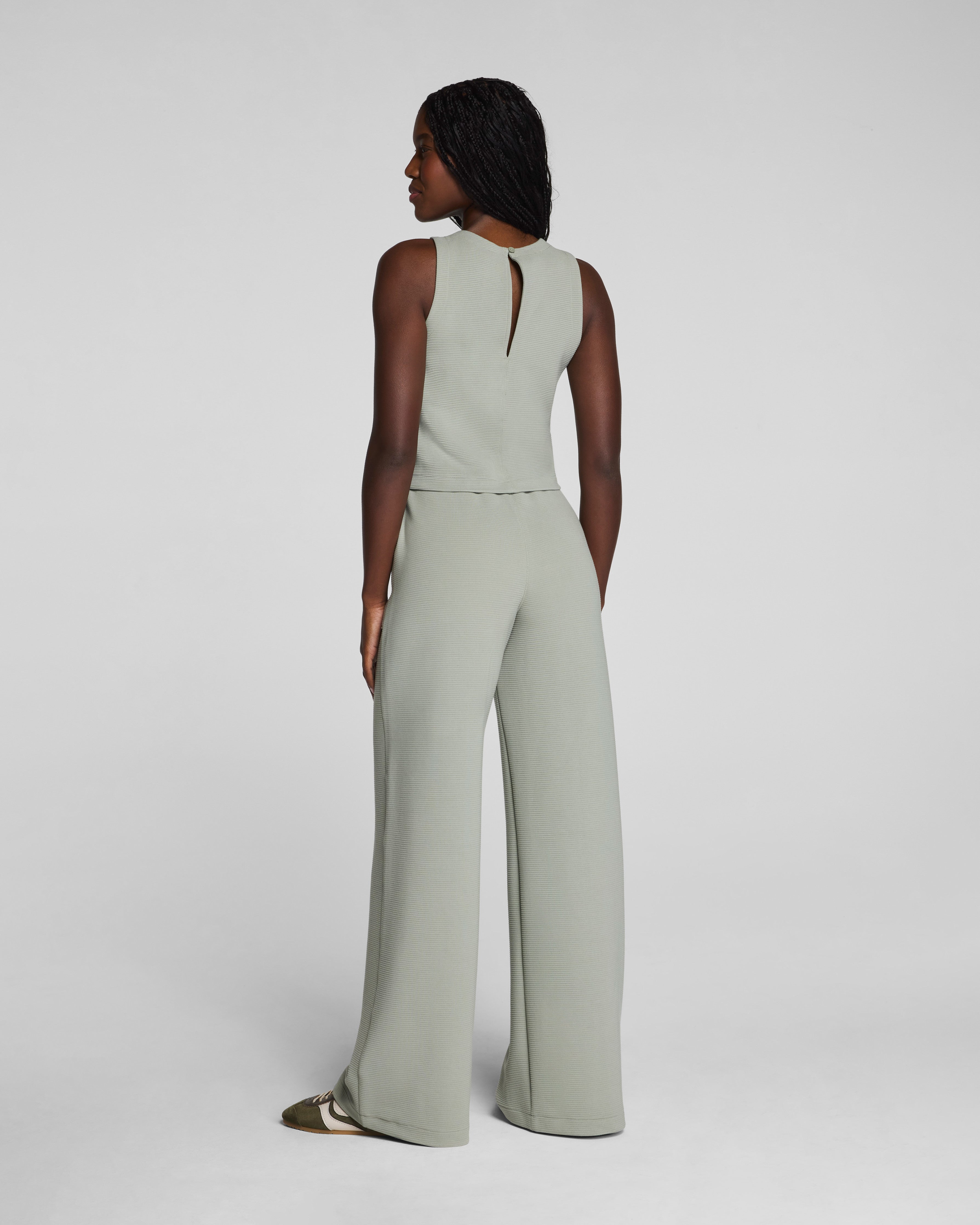 SPANX AirEssentials® French Rib Sleeveless Jumpsuit | Sage Brush