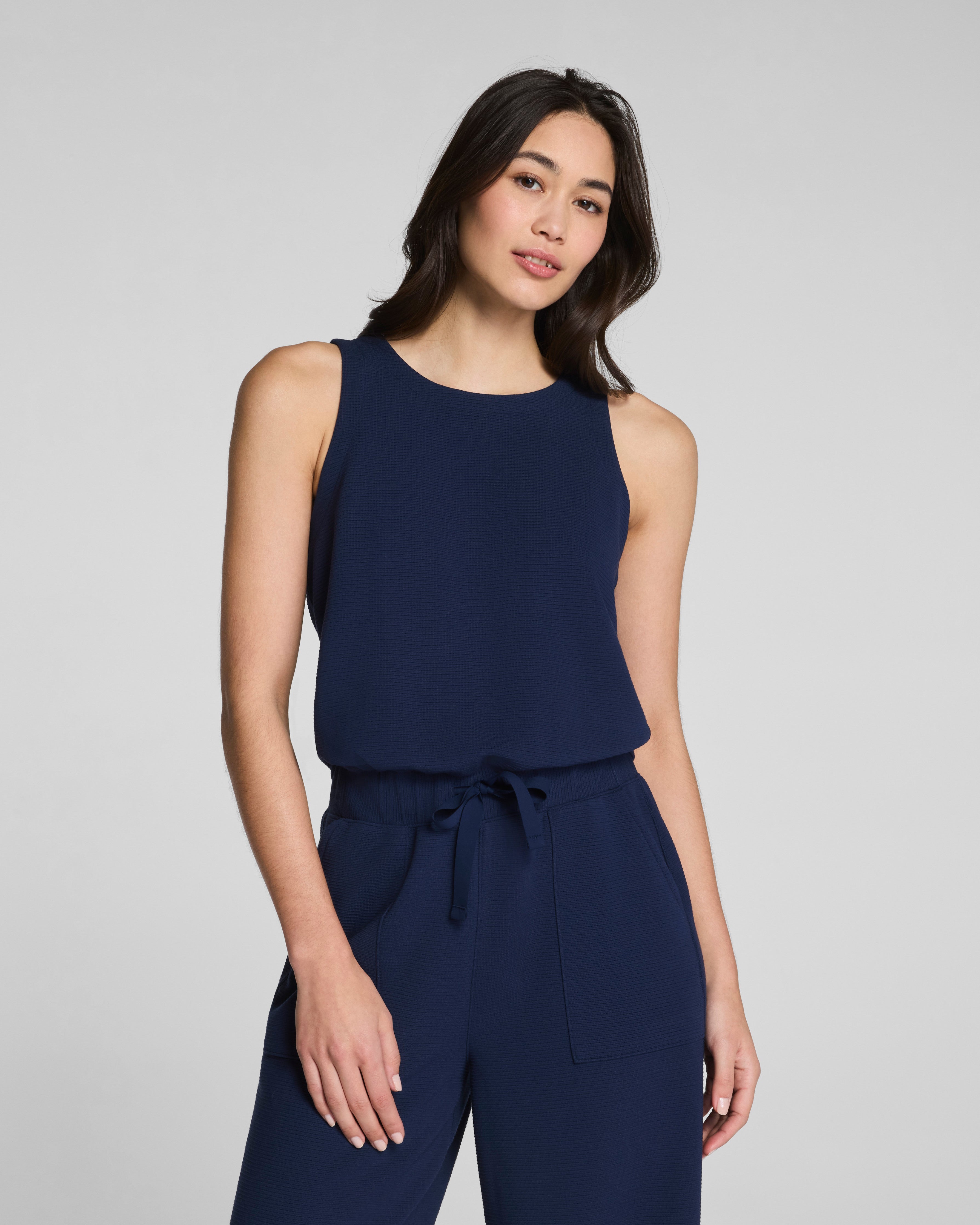 SPANX AirEssentials® French Rib Sleeveless Jumpsuit | Timeless Navy