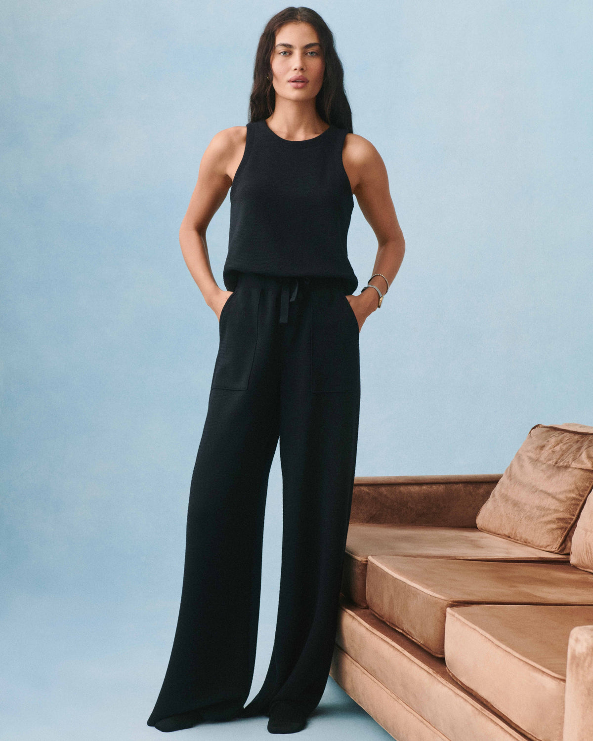 SPANX AirEssentials® French Rib Sleeveless Jumpsuit