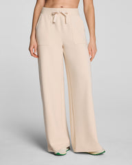 SPANX AirEssentials® French Rib Wide Leg Pant | Toasted Coconut