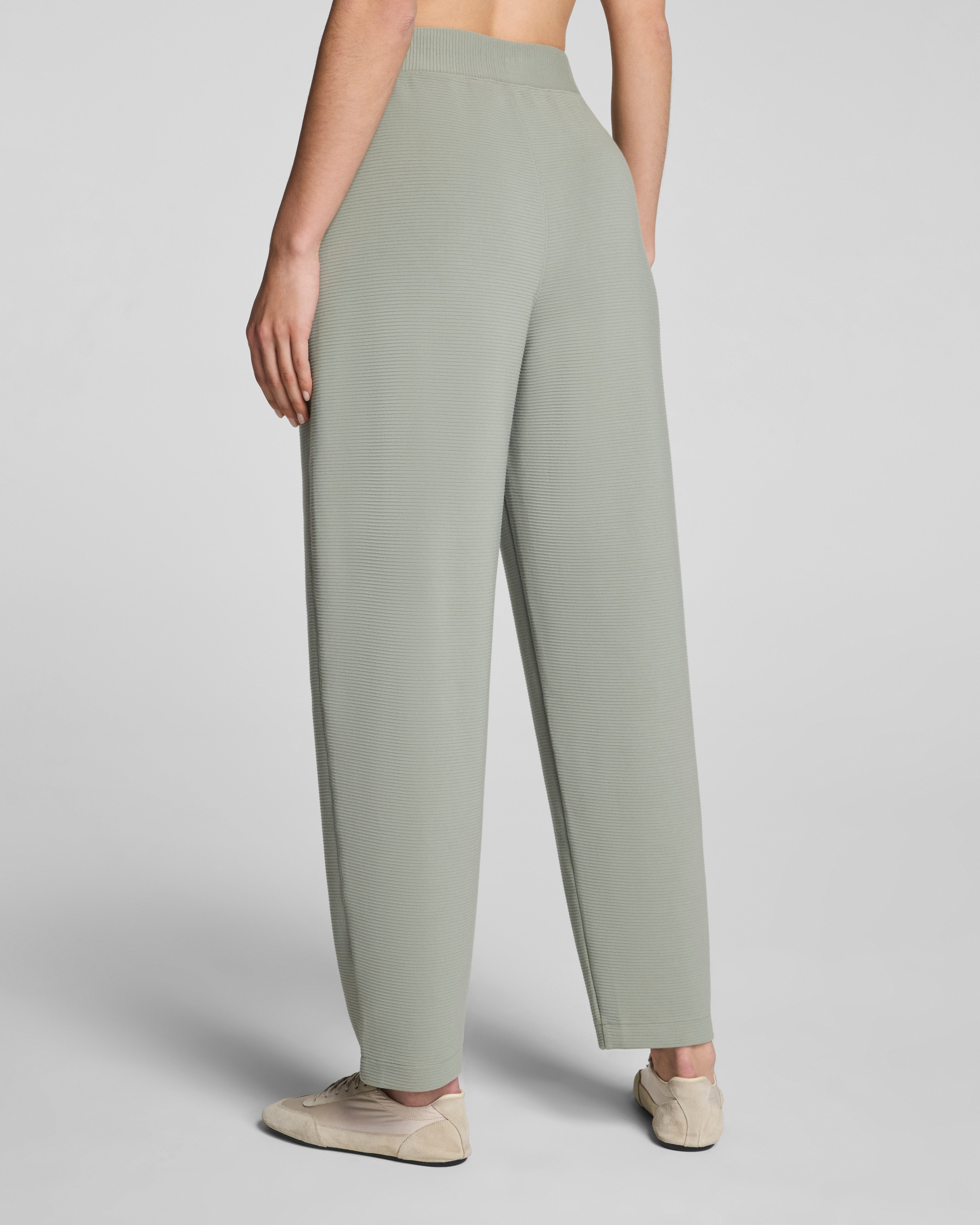 SPANX AirEssentials® French Rib Barrel Leg Pant | Sage Brush