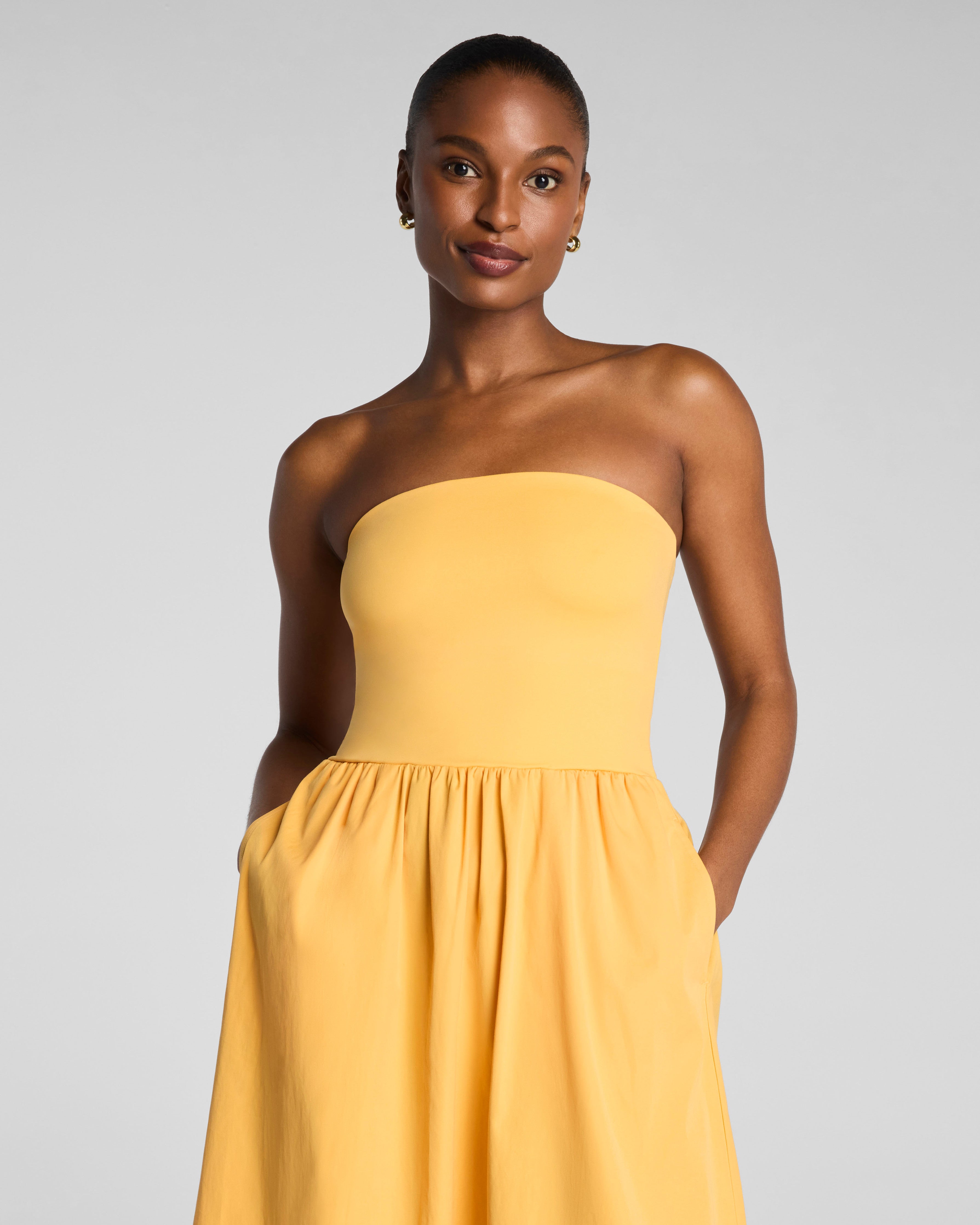 SPANXsmooth™ Jersey Strapless Midi Dress | Marigold