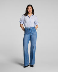 SPANXshape™ Authentic 360 Mid-Rise Easy Flare Jeans with Patch Pockets