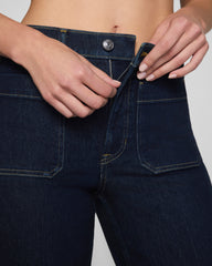 SPANXshape™ Authentic 360 Mid-Rise Easy Flare Jeans with Patch Pockets | Marina