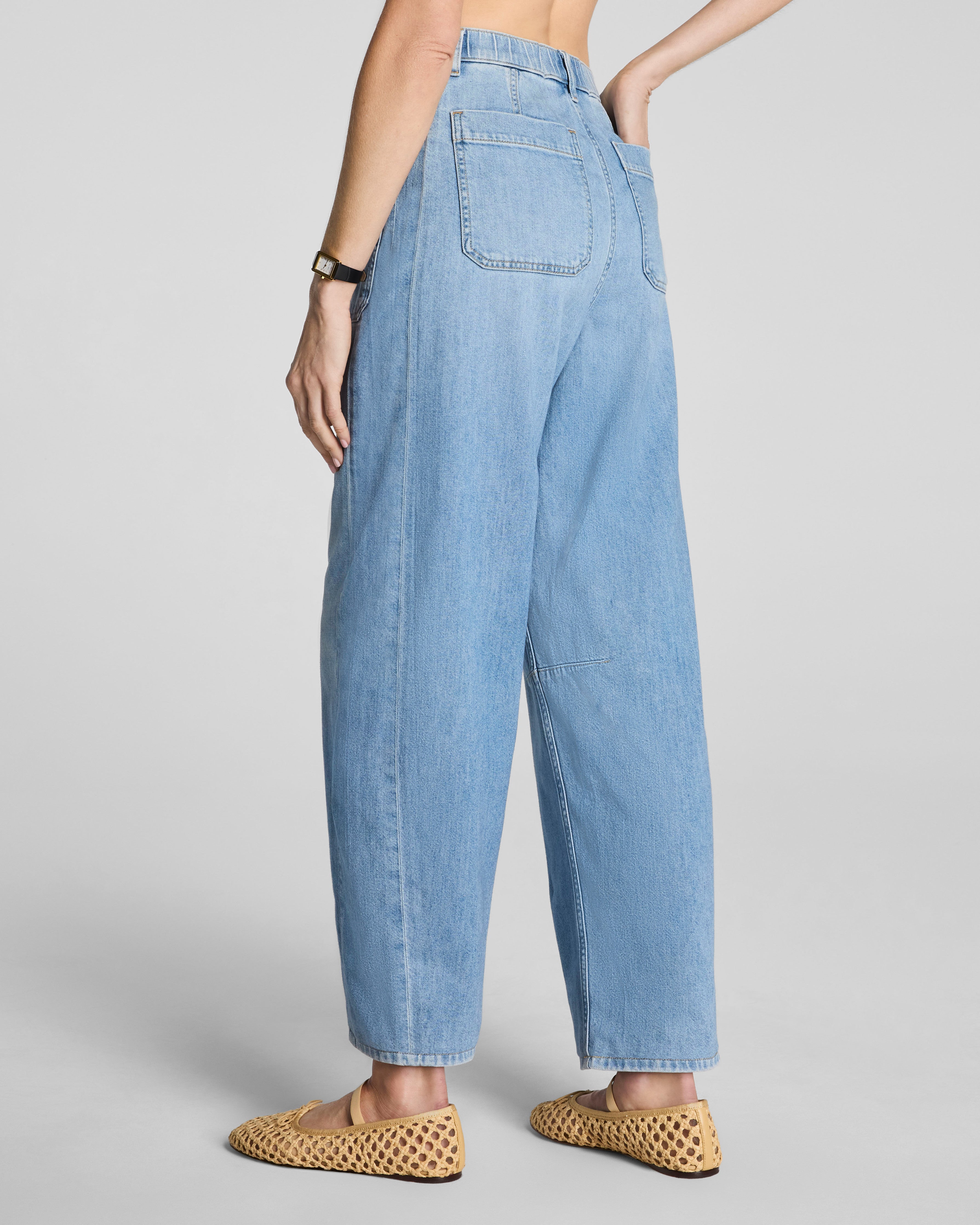 SPANXsupersmooth™ Authentic 360 Lightweight Utility Barrel Leg Jeans | Seaside Blue