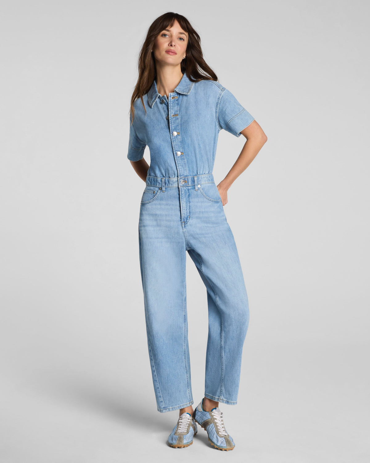 SPANXsupersmooth™ Authentic 360 Lightweight Denim Barrel Leg Jumpsuit