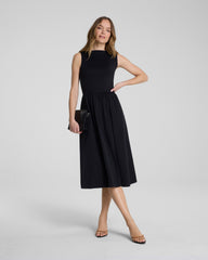 SPANXsmooth™ Jersey High Neck Midi Dress | Classic Black