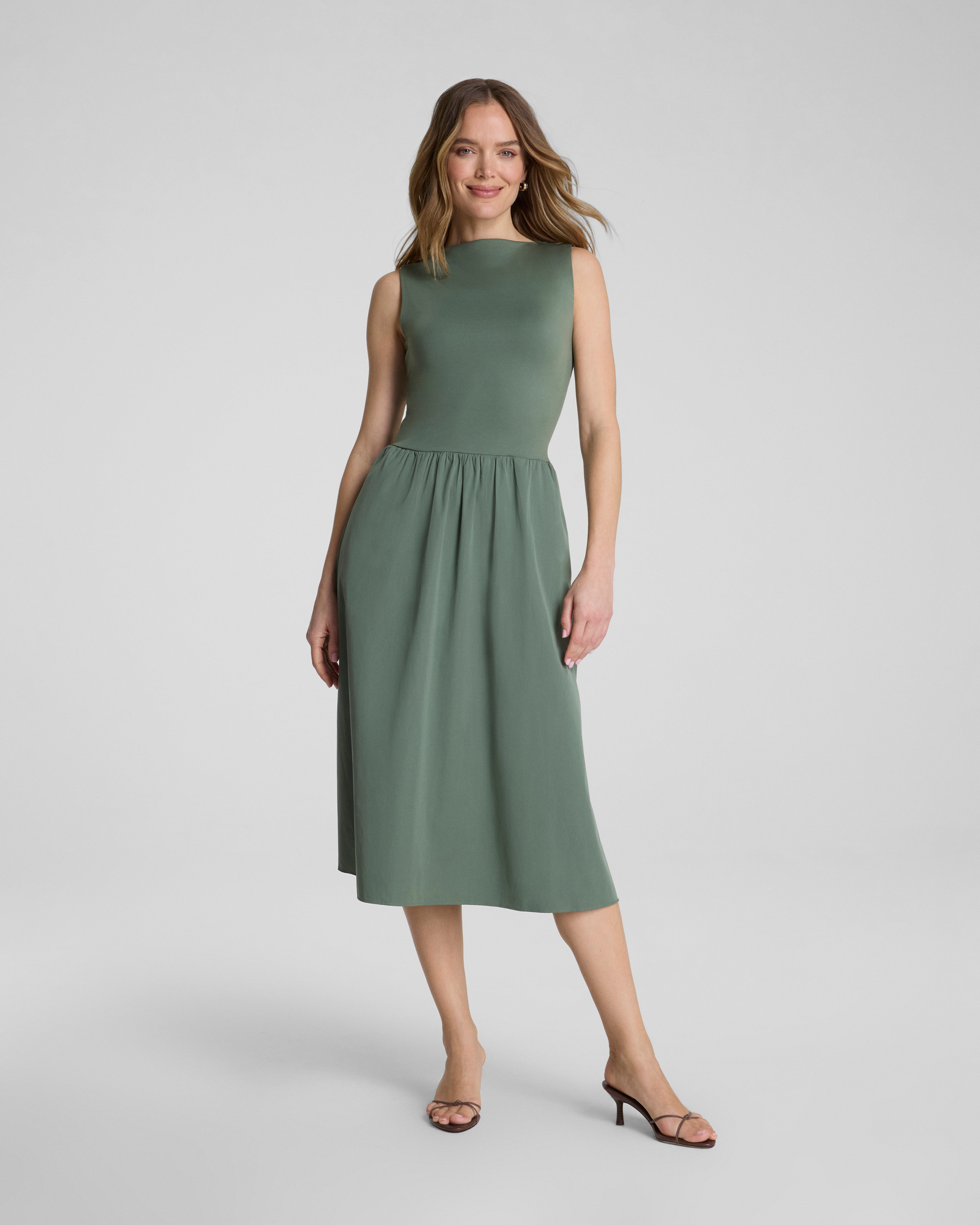 SPANXsmooth™ Jersey High Neck Midi Dress