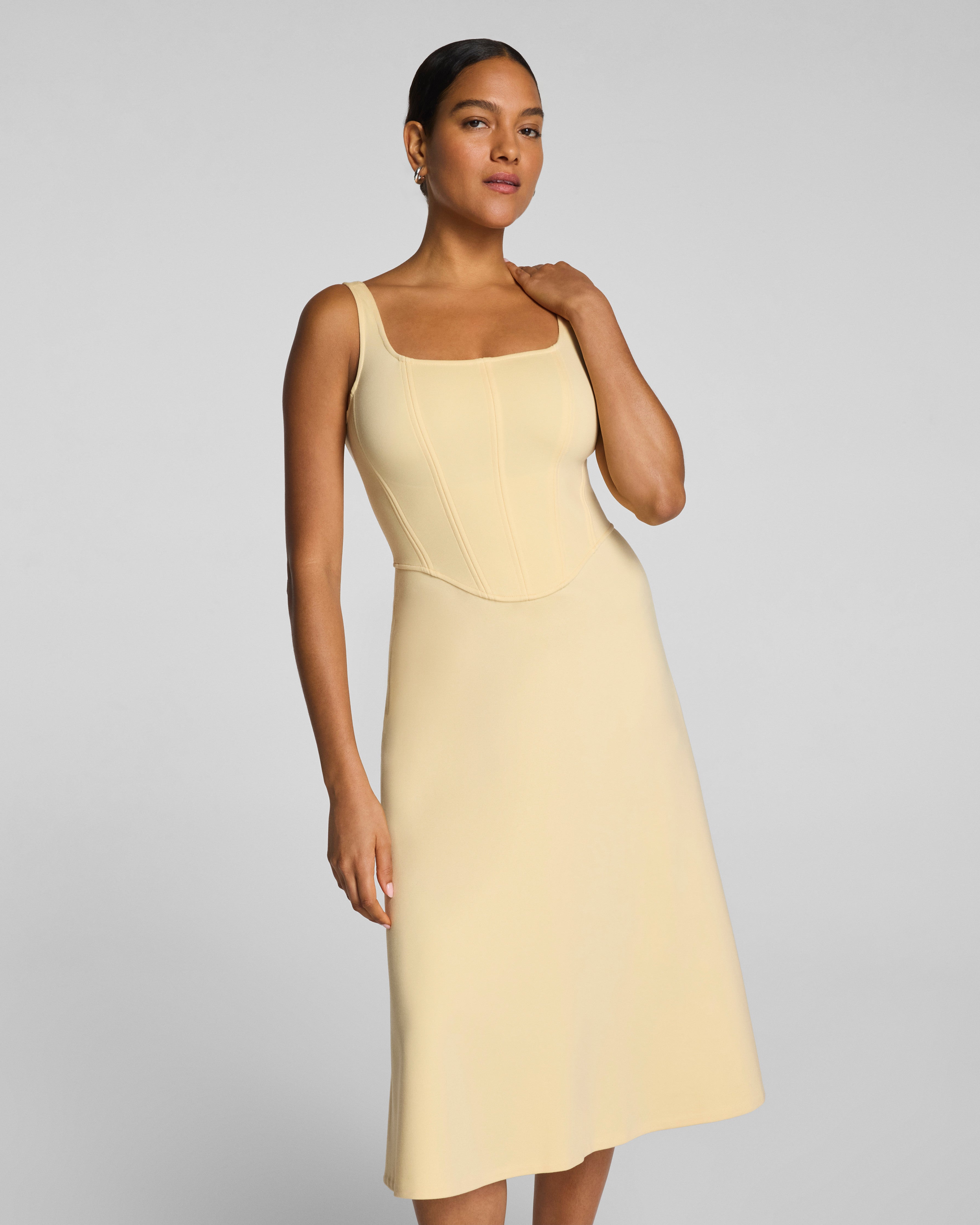 SPANXshape™ Ponte Fit and Flare Midi Dress | Sunbeam