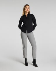 SPANX® Poplin No-Gape Tailored Button Down | Classic Black