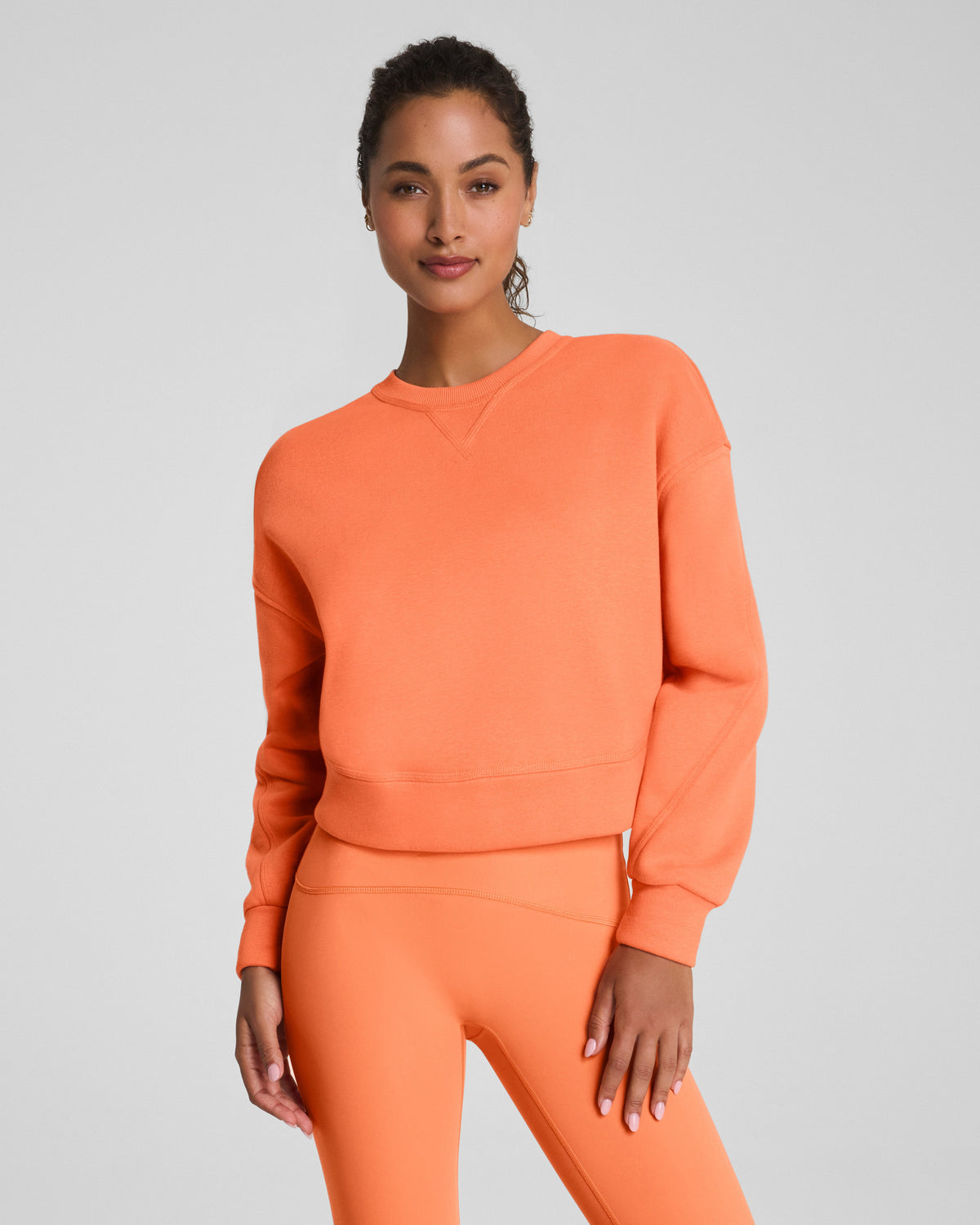SPANX® BoostUp Cotton Fleece Crewneck | Persimmon