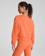 SPANX® BoostUp Cotton Fleece Crewneck | Persimmon
