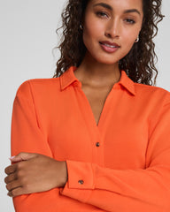 SPANX® AirEssentials® Oversized Button Down  | Sunset Coral