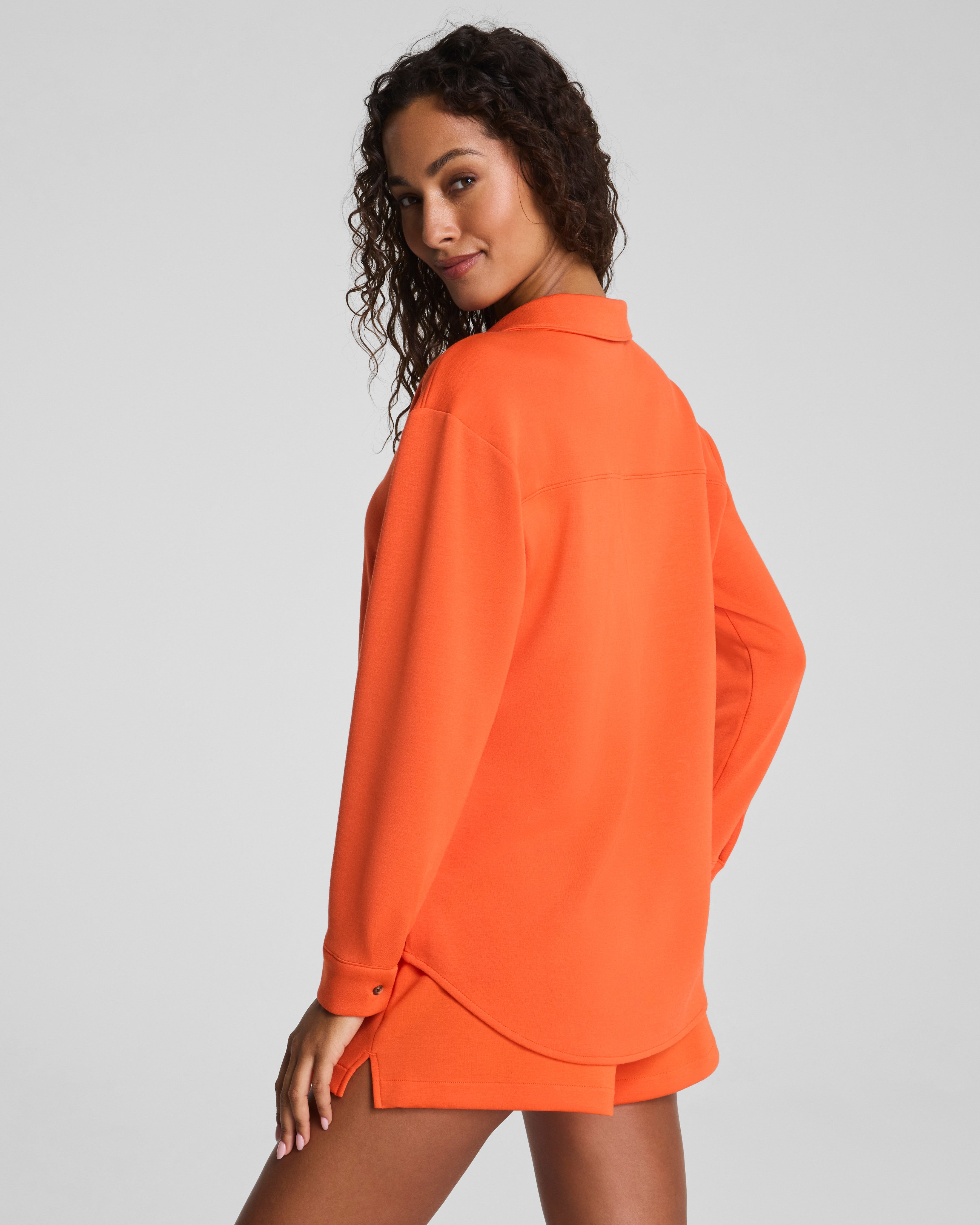 SPANX® AirEssentials® Oversized Button Down  | Sunset Coral