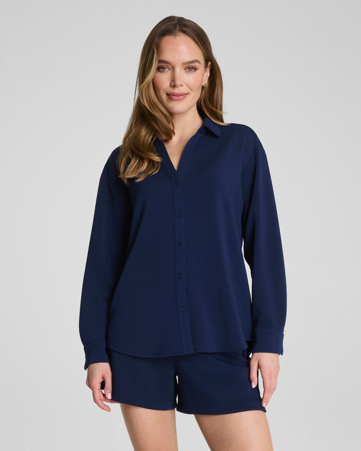SPANX® AirEssentials® Oversized Button Down  | Timeless Navy