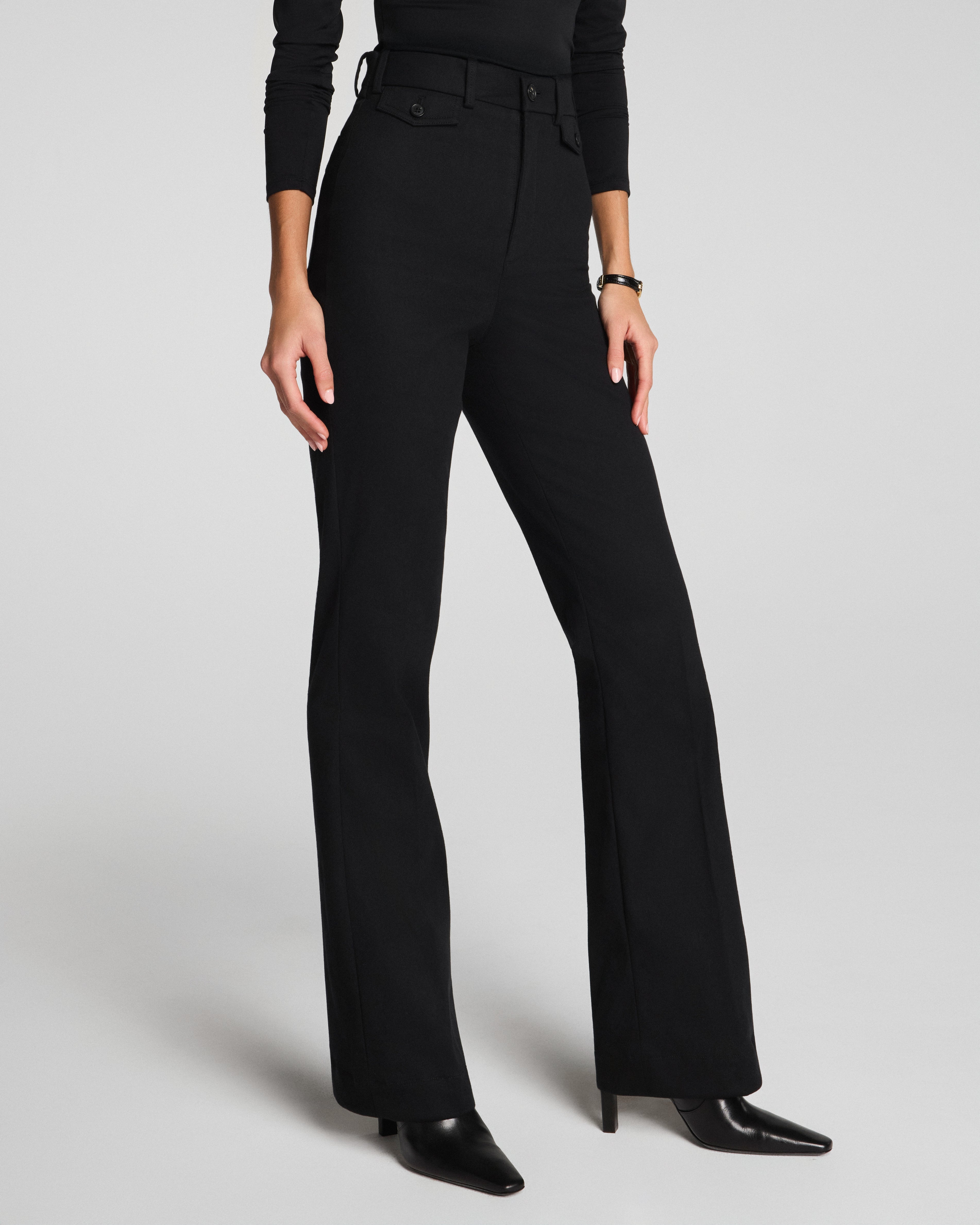 SPANXsupersmooth™ Stretch Twill Easy Flare Pant | Classic Black