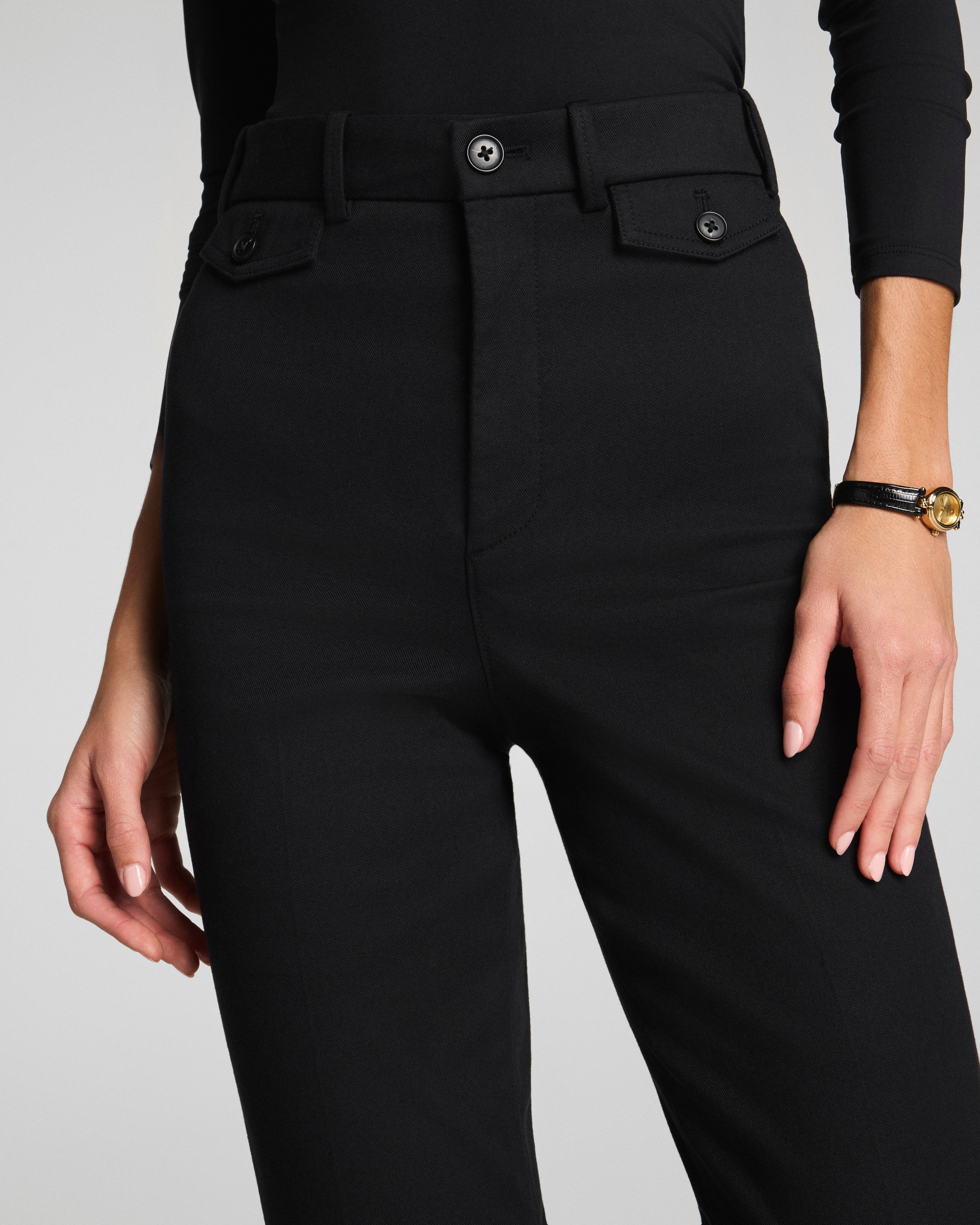 SPANXsupersmooth™ Stretch Twill Easy Flare Pant | Classic Black