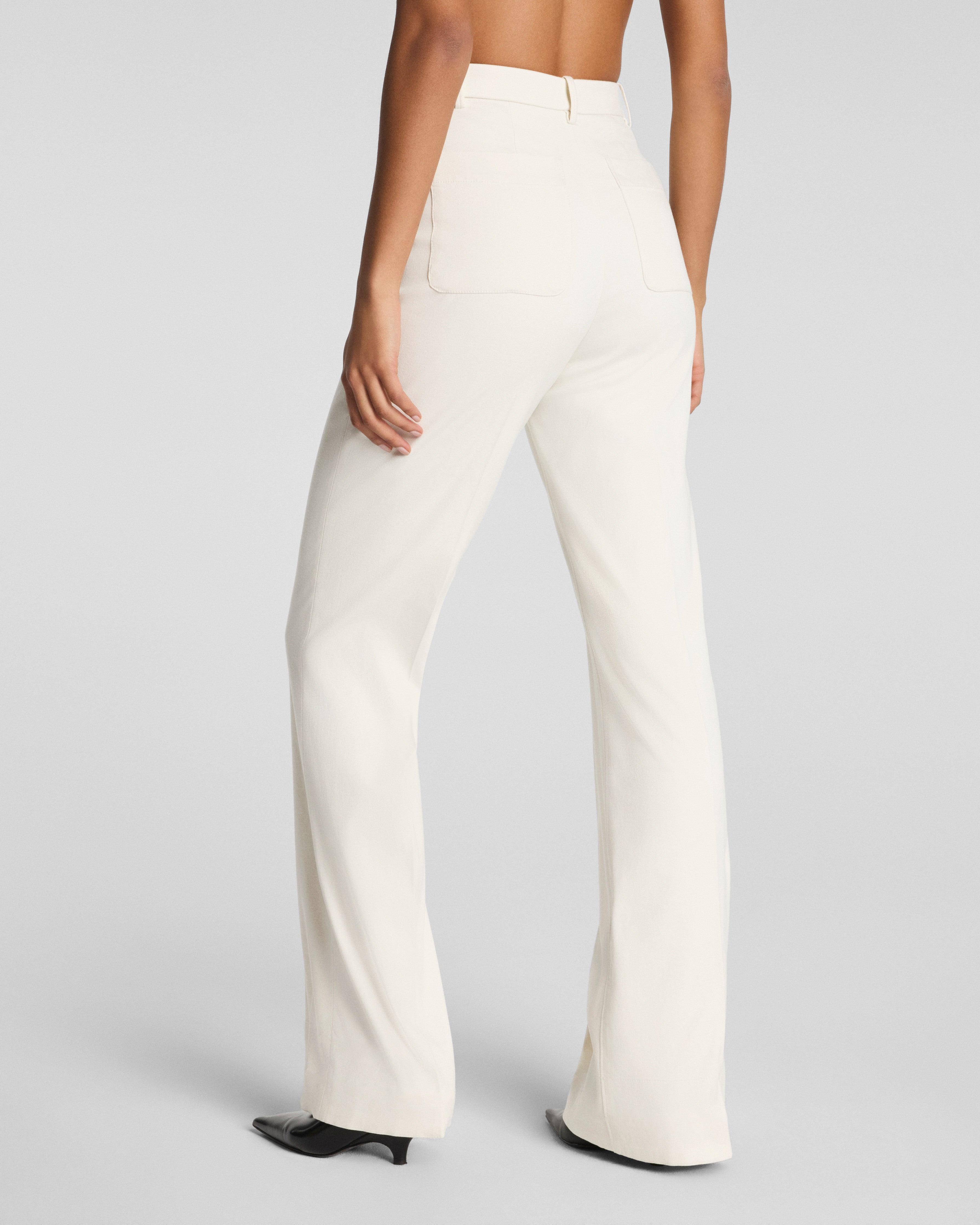 SPANXsupersmooth™ Stretch Twill Easy Flare Pant | Ivory