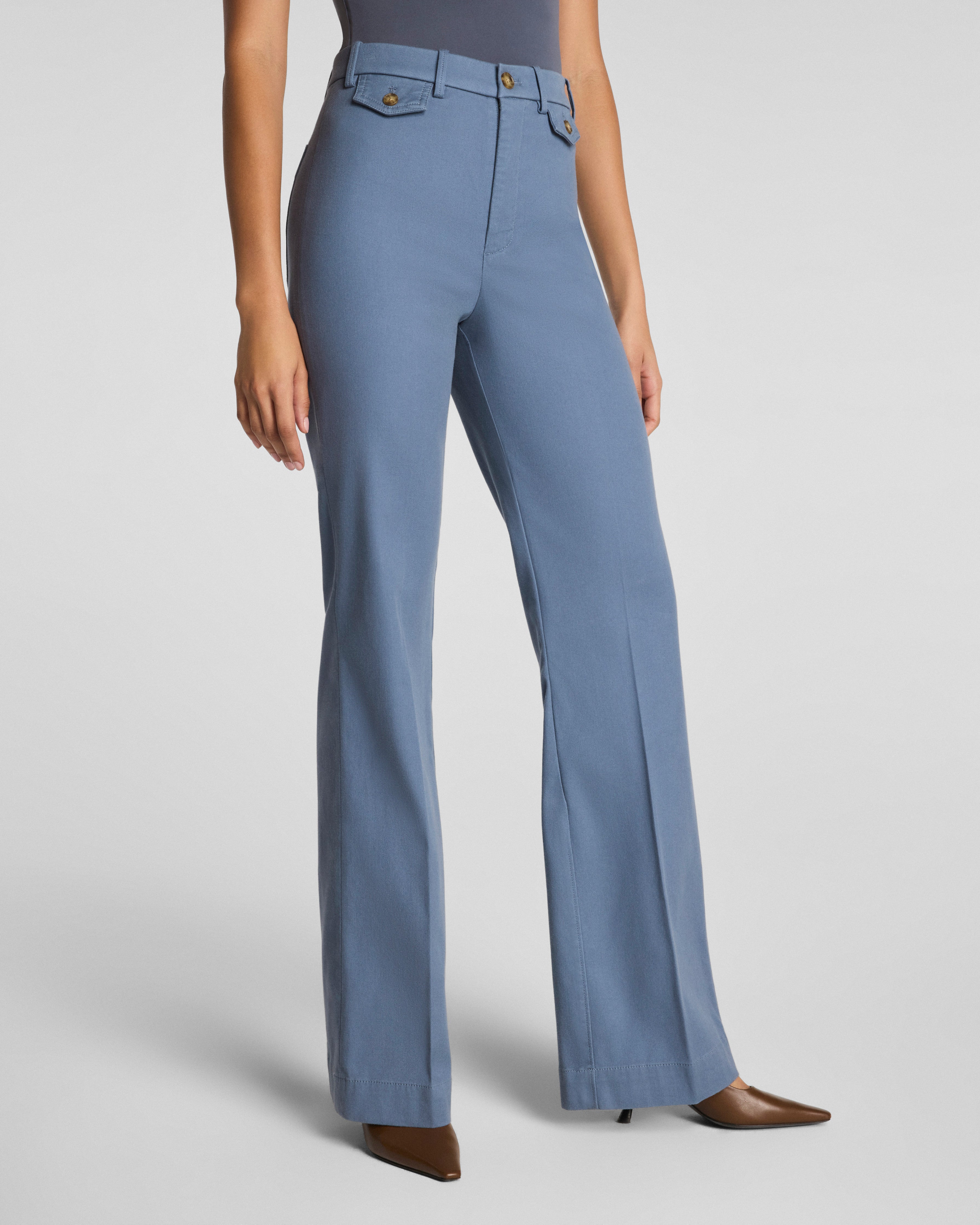 SPANXsupersmooth™ Stretch Twill Easy Flare Pant | Rain